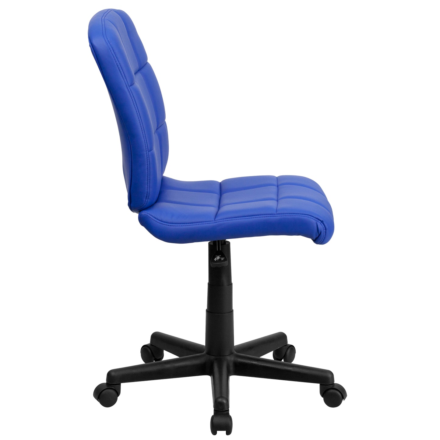 Clayton Mid-Back Blue Quilted Vinyl Swivel Task Office Chair Blue GO-1691-1-BLUE-GG