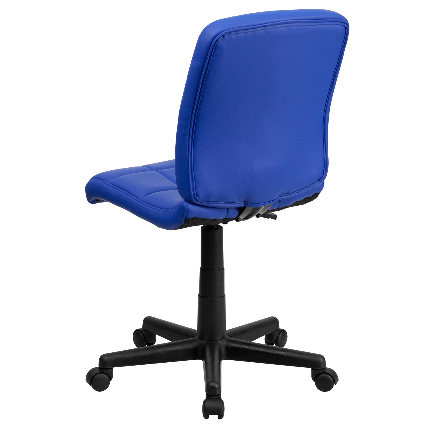 Clayton Mid-Back Blue Quilted Vinyl Swivel Task Office Chair Blue GO-1691-1-BLUE-GG