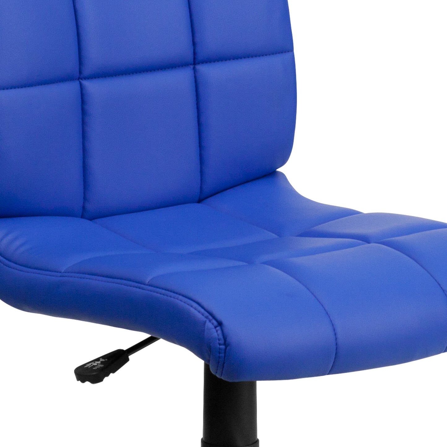 Clayton Mid-Back Blue Quilted Vinyl Swivel Task Office Chair Blue GO-1691-1-BLUE-GG