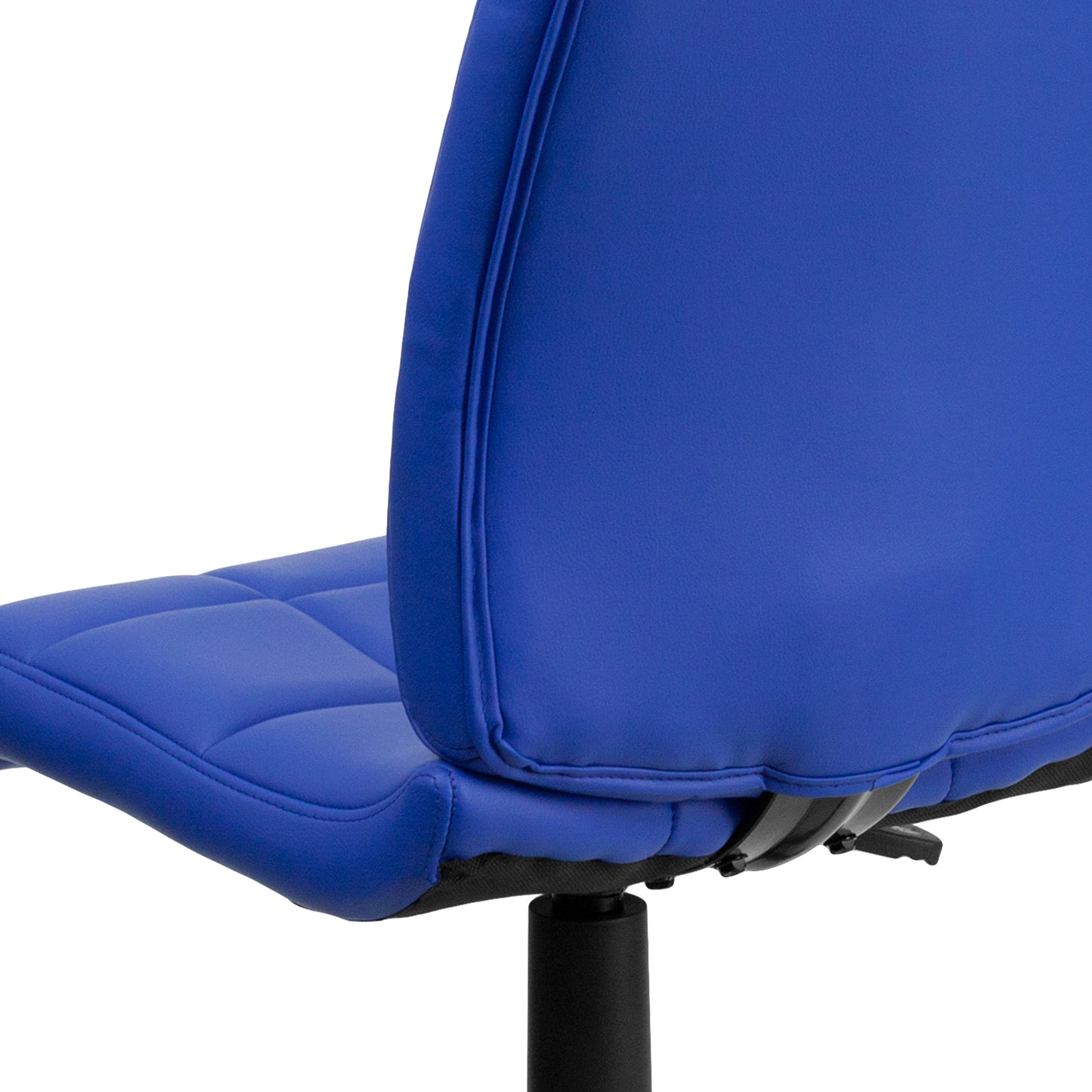 Clayton Mid-Back Blue Quilted Vinyl Swivel Task Office Chair Blue GO-1691-1-BLUE-GG
