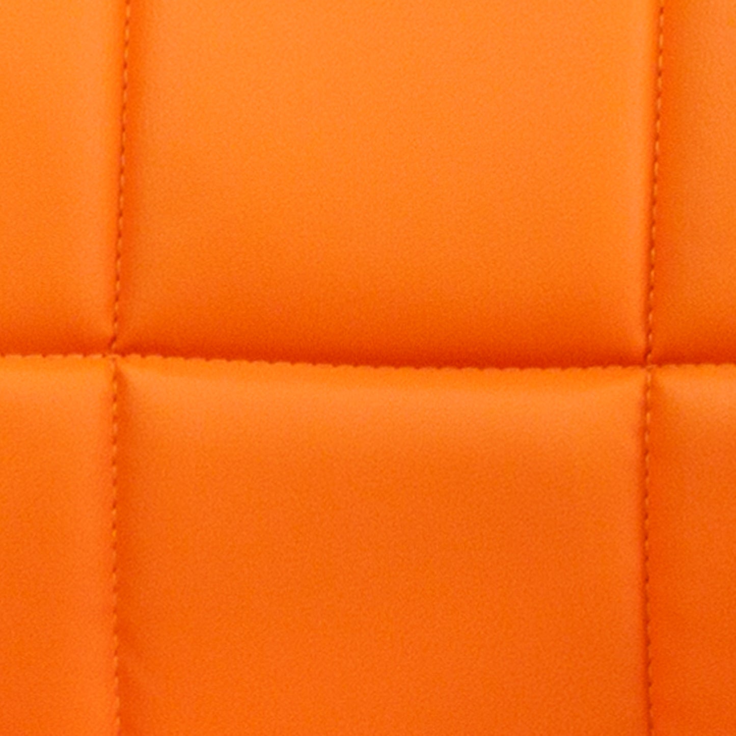Clayton Mid-Back Orange Quilted Vinyl Swivel Task Office Chair with Arms Orange