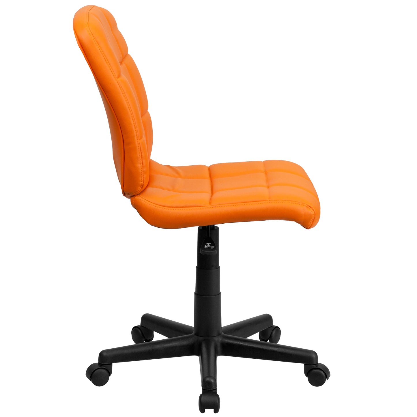 Clayton Mid-Back Orange Quilted Vinyl Swivel Task Office Chair Orange