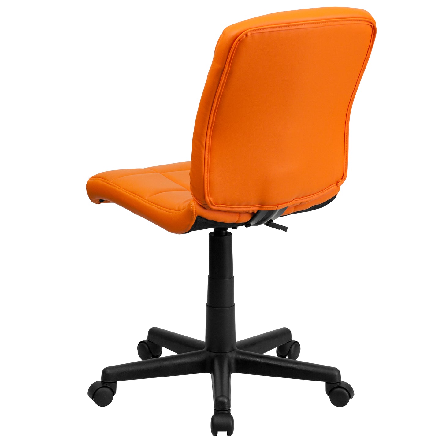 Clayton Mid-Back Orange Quilted Vinyl Swivel Task Office Chair Orange