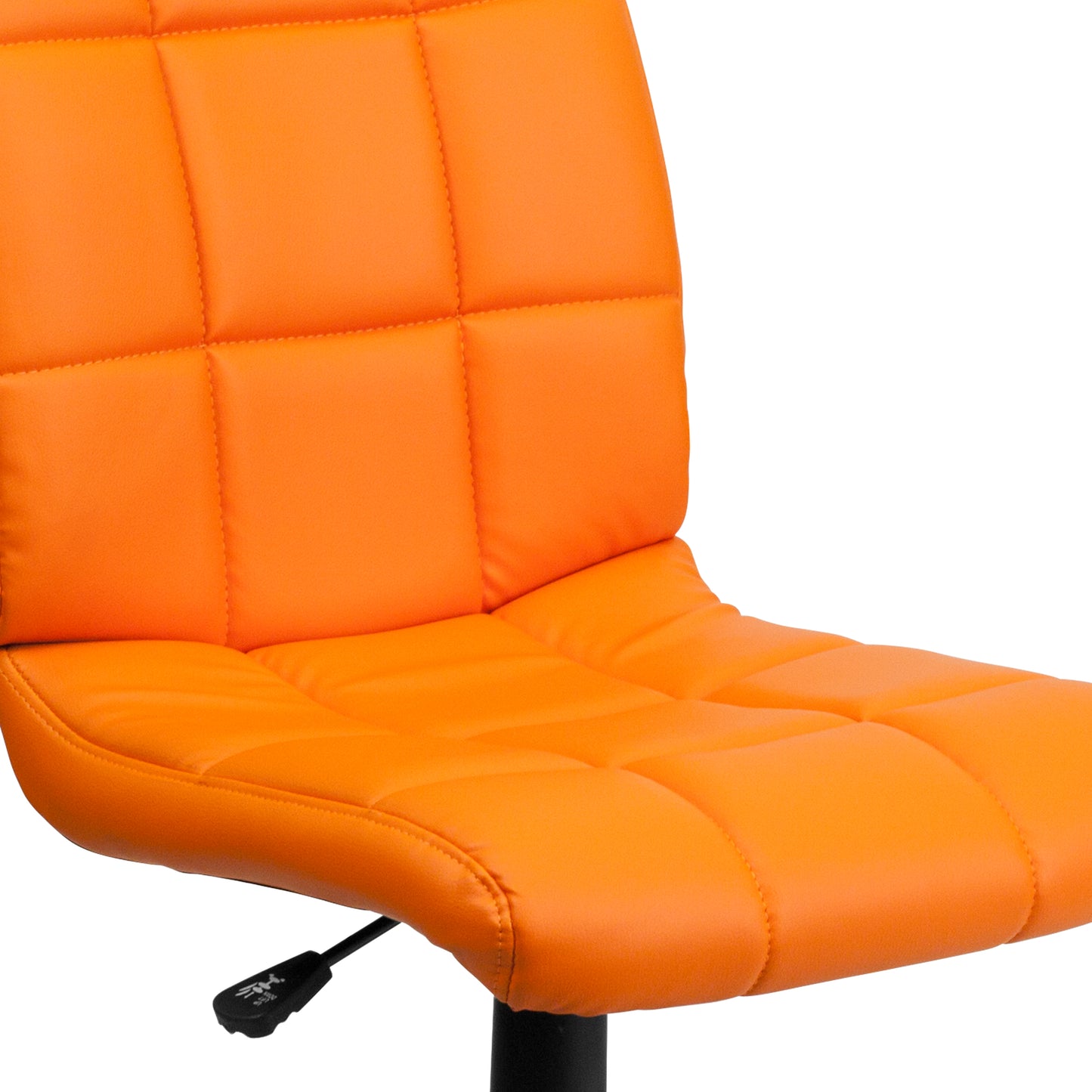 Clayton Mid-Back Orange Quilted Vinyl Swivel Task Office Chair Orange