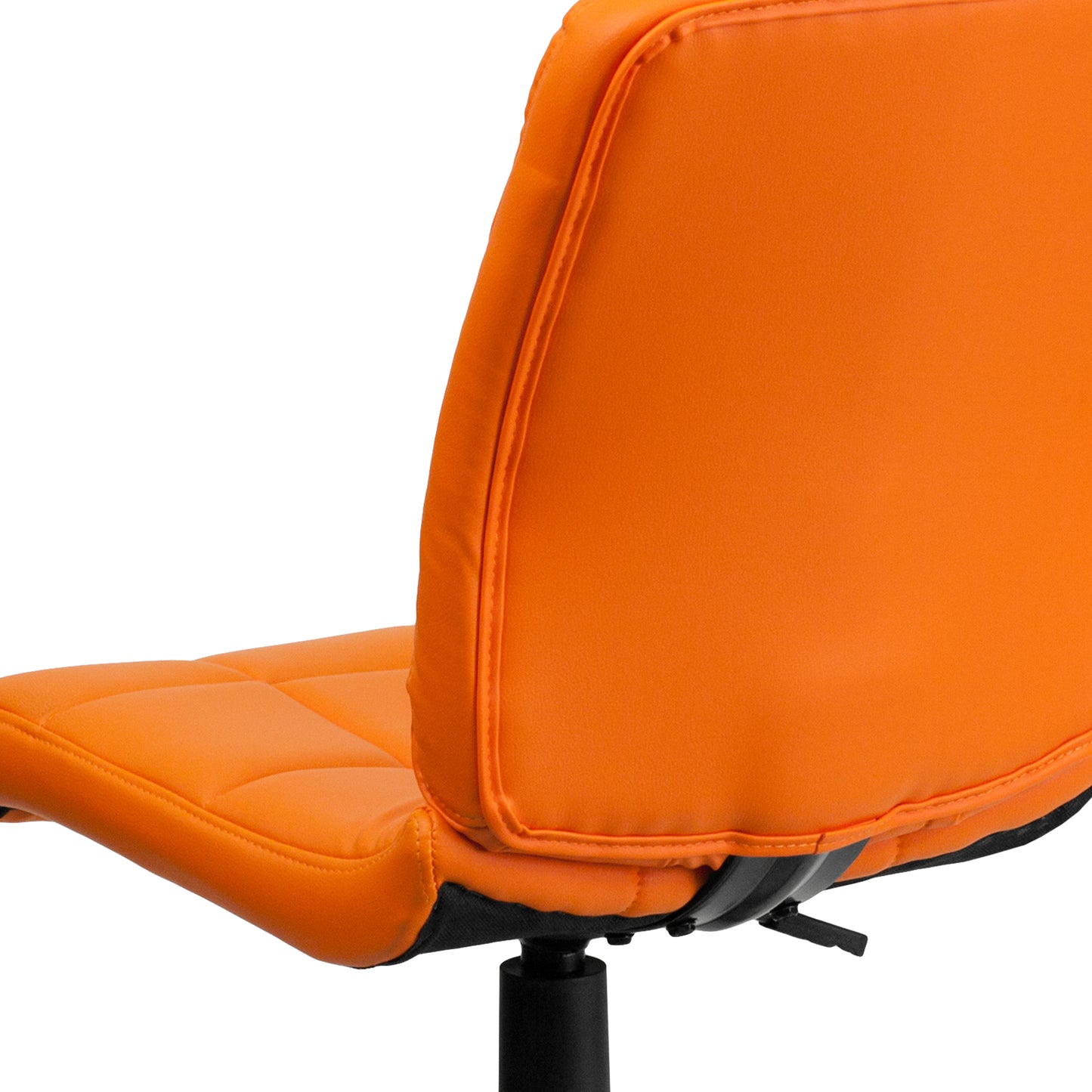 Clayton Mid-Back Orange Quilted Vinyl Swivel Task Office Chair Orange