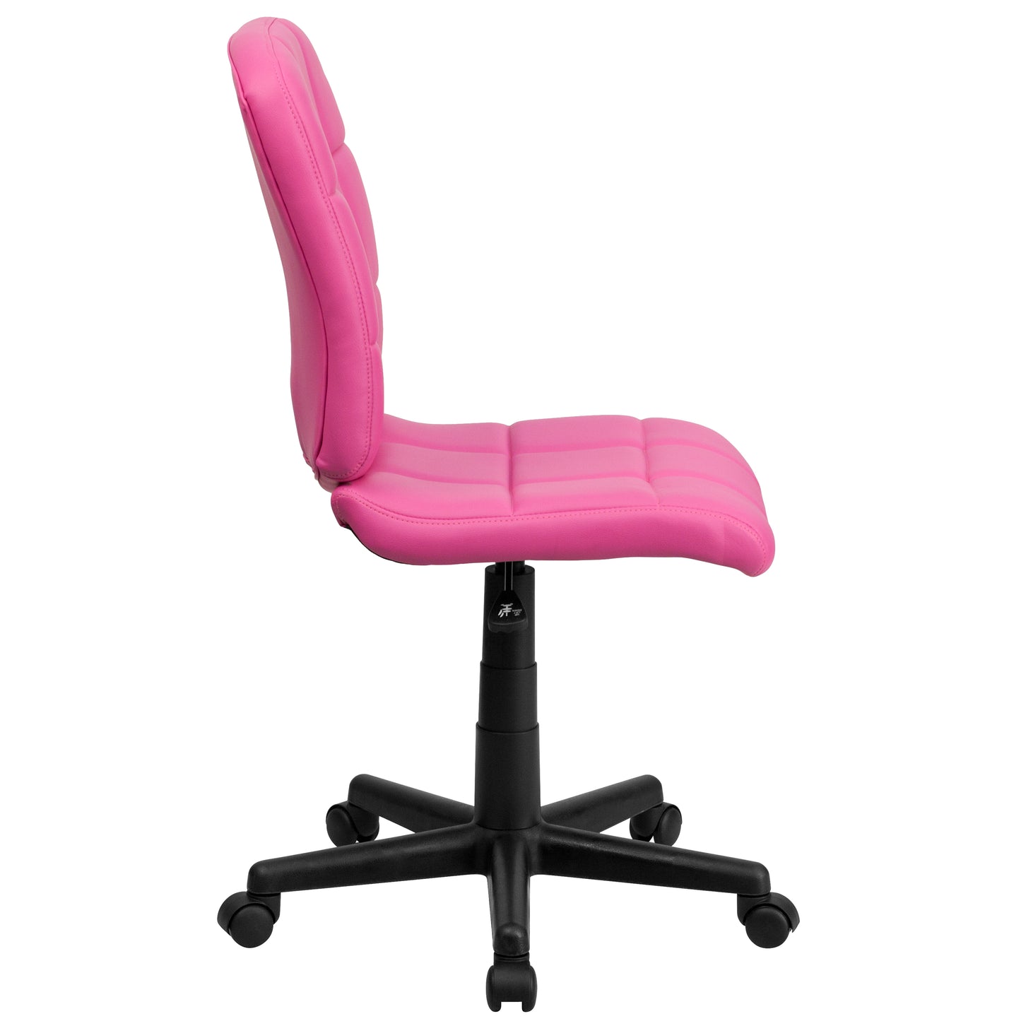 Clayton Mid-Back Pink Quilted Vinyl Swivel Task Office Chair Pink