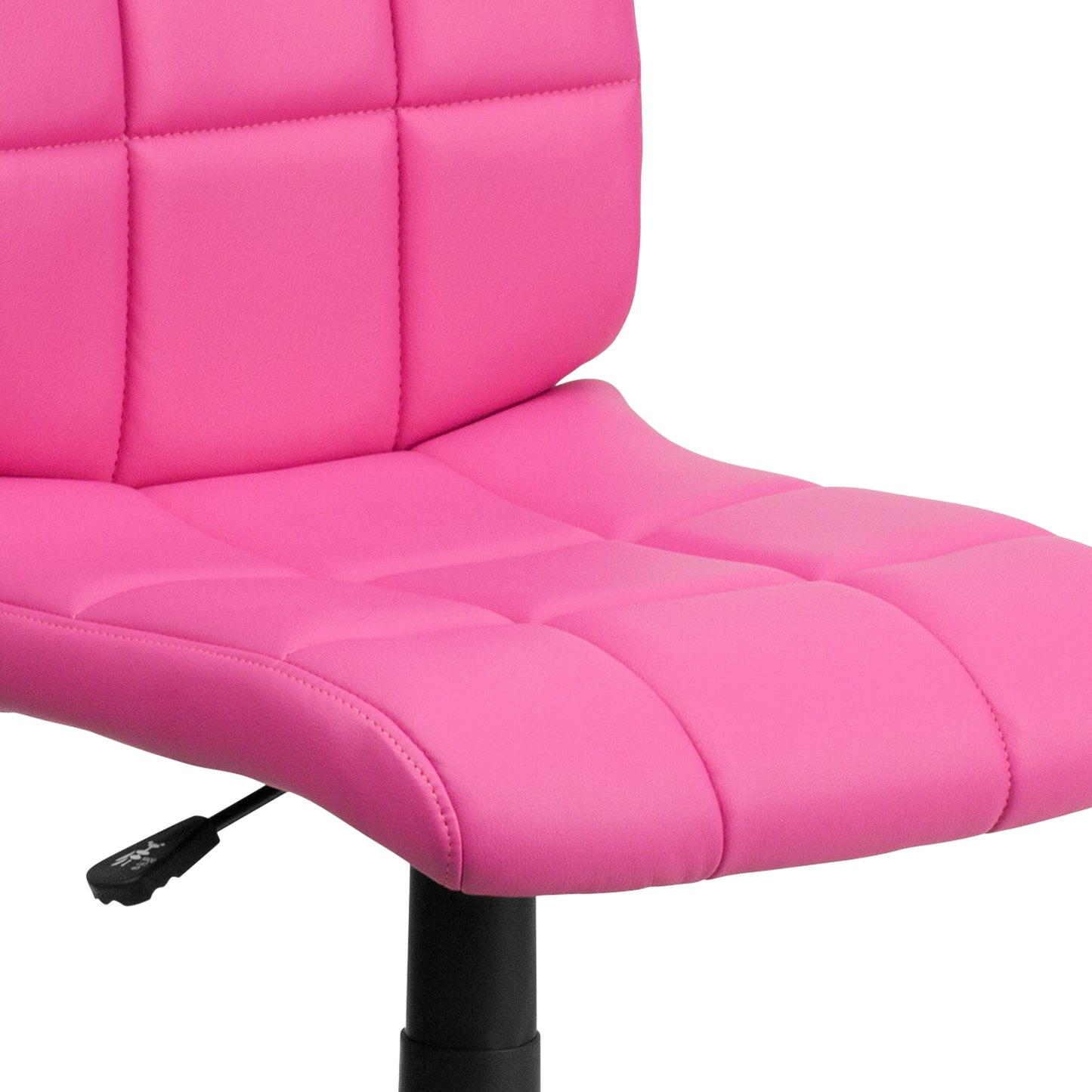 Clayton Mid-Back Pink Quilted Vinyl Swivel Task Office Chair Pink