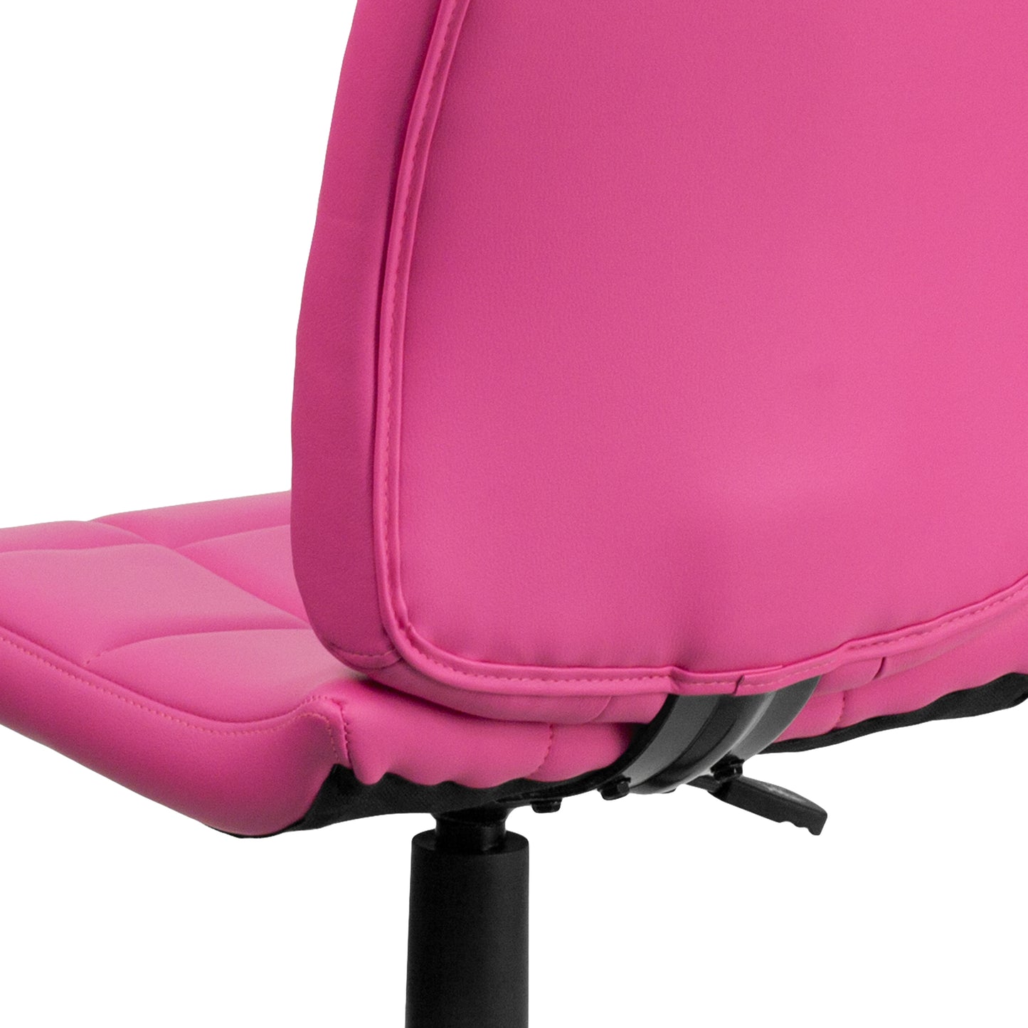 Clayton Mid-Back Pink Quilted Vinyl Swivel Task Office Chair Pink