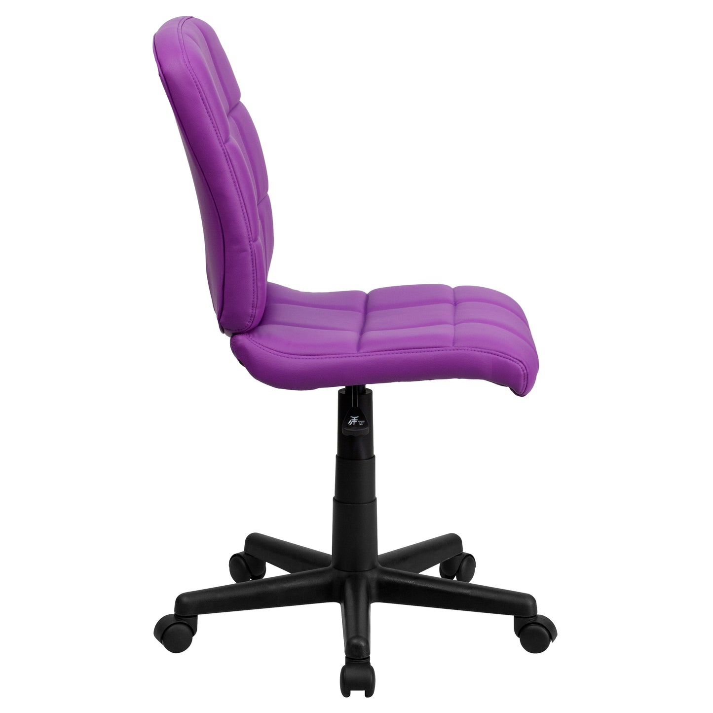 Clayton Mid-Back Purple Quilted Vinyl Swivel Task Office Chair Purple