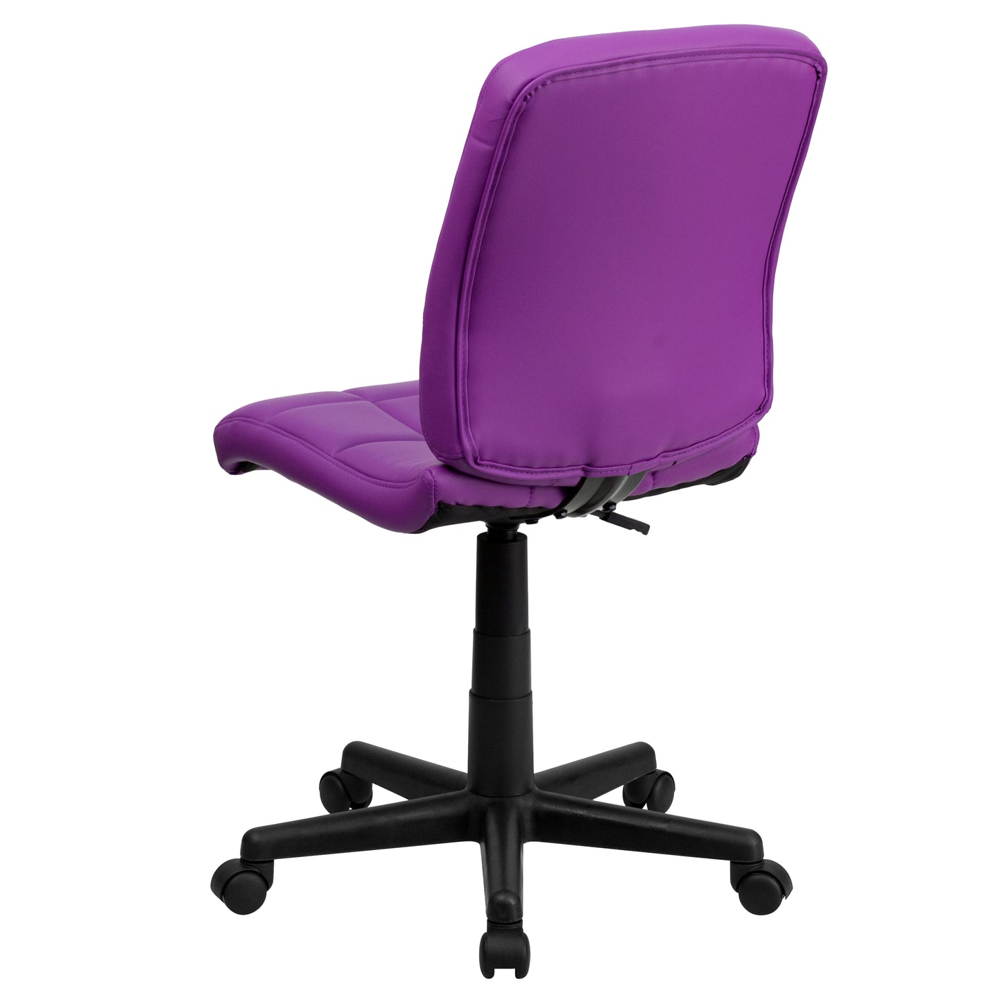 Clayton Mid-Back Purple Quilted Vinyl Swivel Task Office Chair Purple
