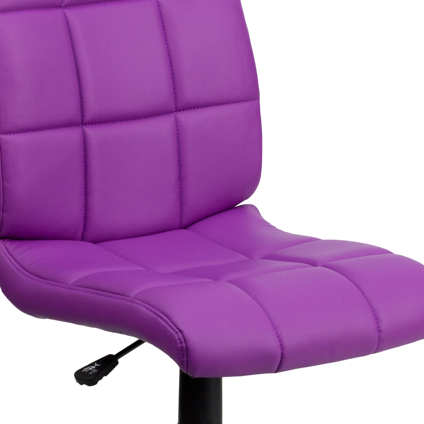 Clayton Mid-Back Purple Quilted Vinyl Swivel Task Office Chair Purple