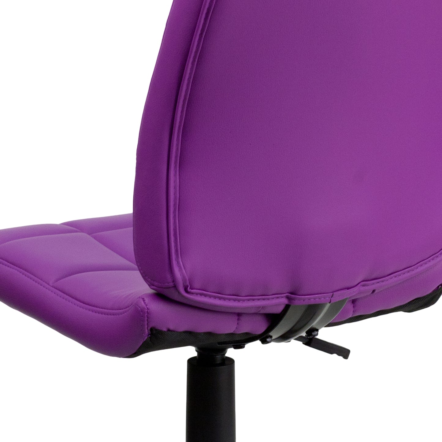 Clayton Mid-Back Purple Quilted Vinyl Swivel Task Office Chair Purple