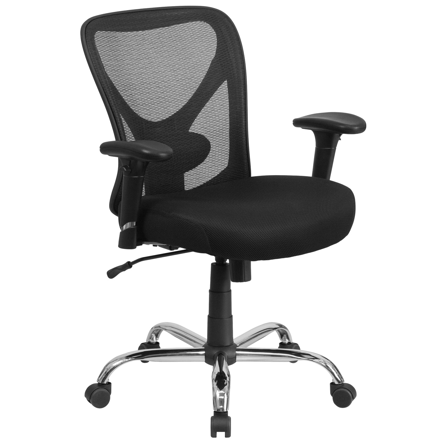 Big & Tall Office Chair | Adjustable Height Mesh Swivel Office Chair with Wheels Black