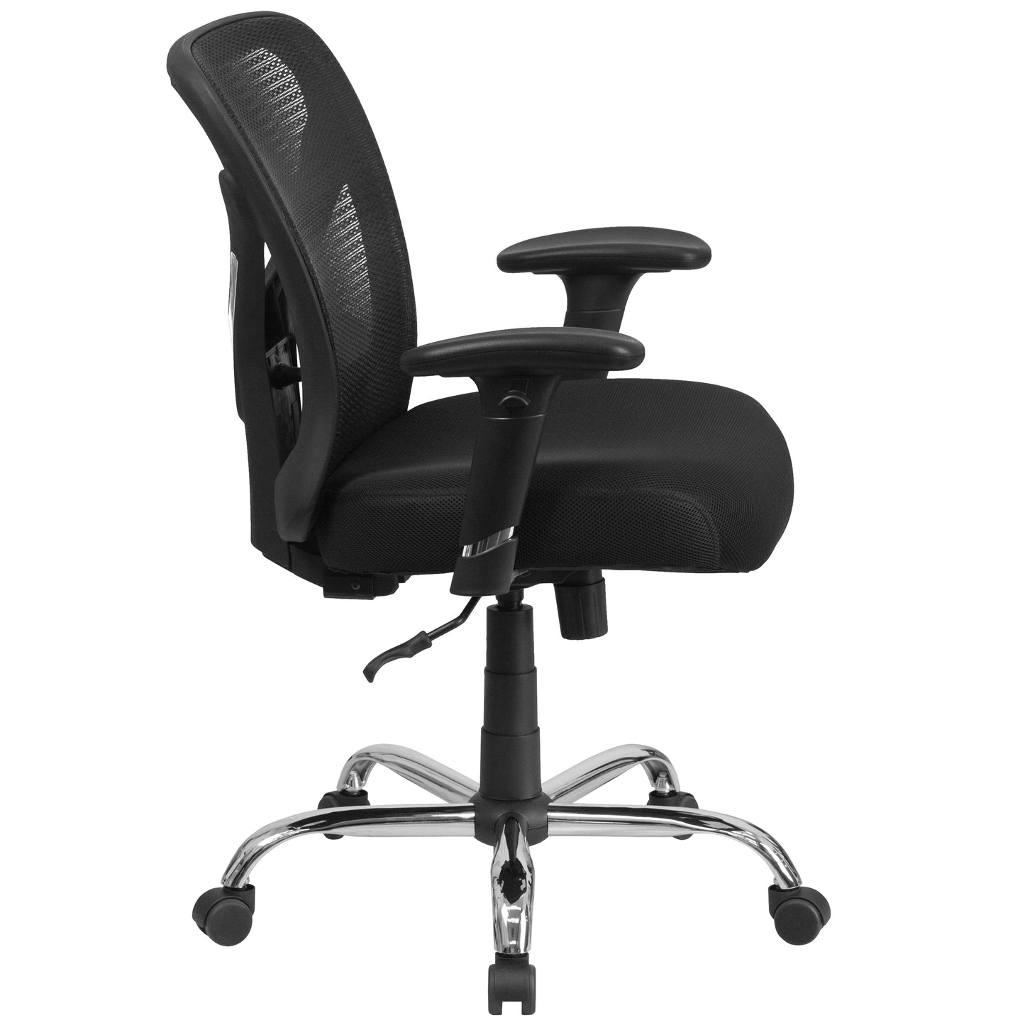 Big & Tall Office Chair | Adjustable Height Mesh Swivel Office Chair with Wheels Black