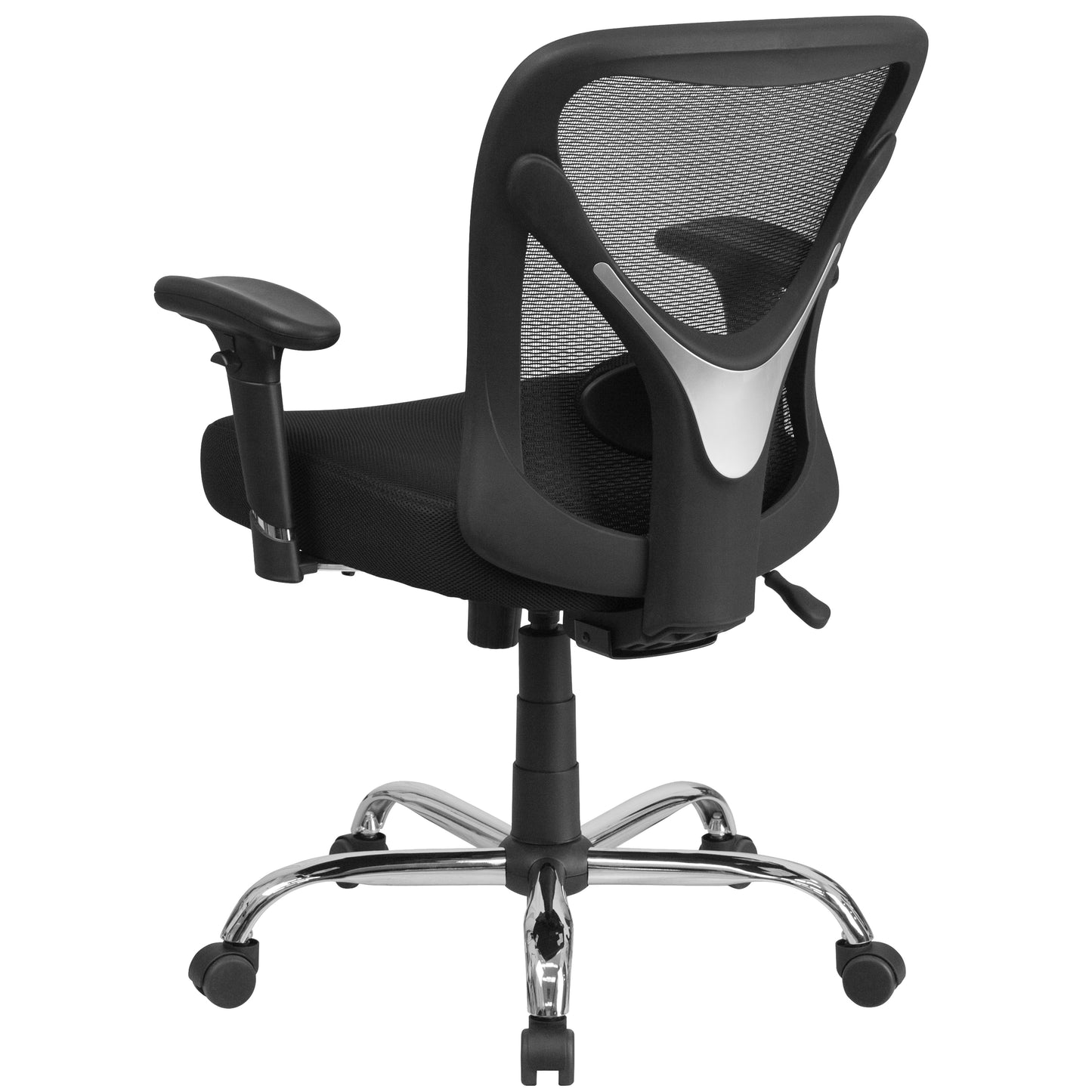 Big & Tall Office Chair | Adjustable Height Mesh Swivel Office Chair with Wheels Black