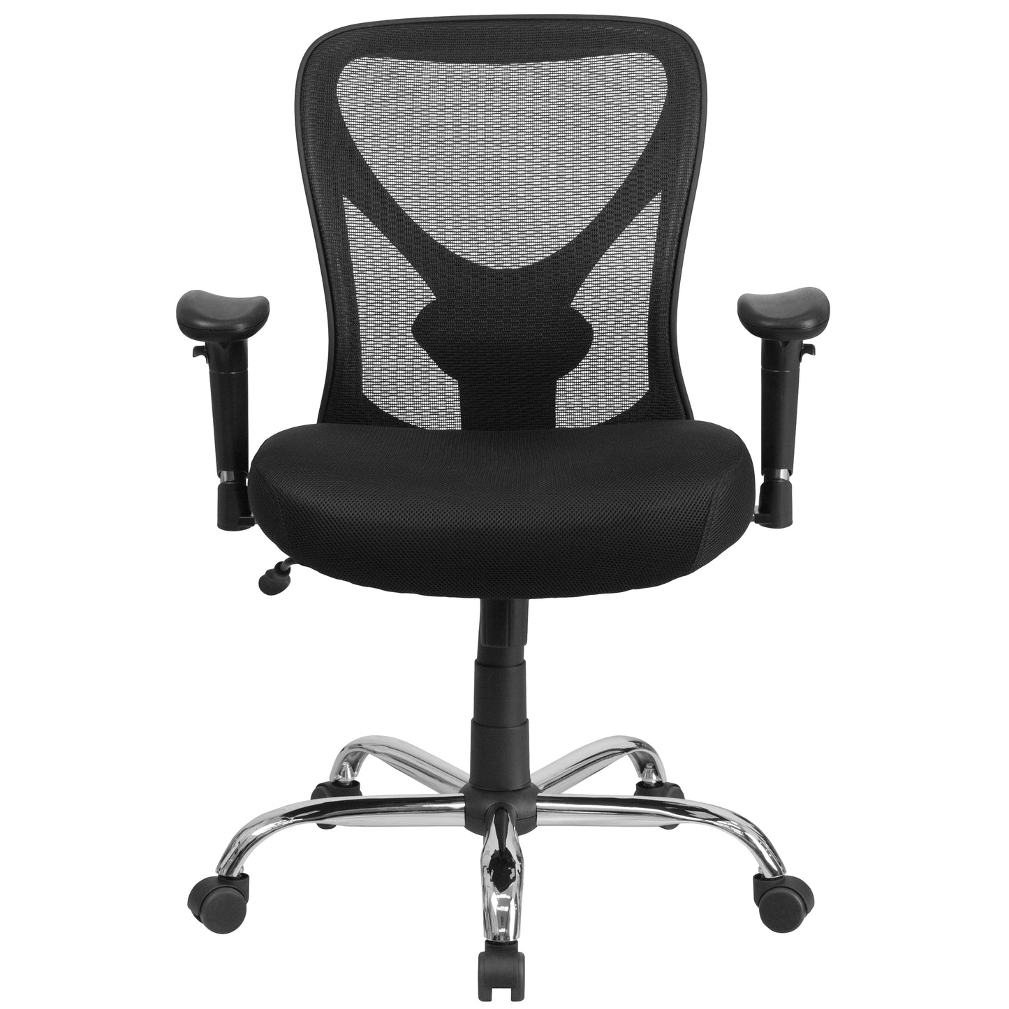 Big & Tall Office Chair | Adjustable Height Mesh Swivel Office Chair with Wheels Black