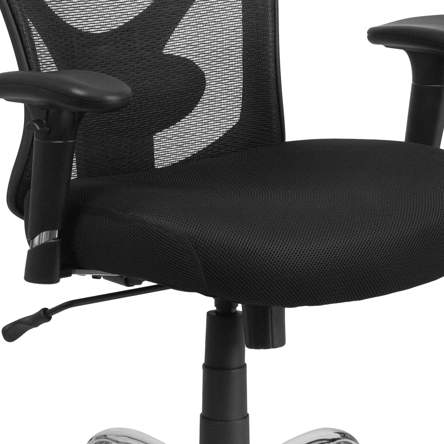 Big & Tall Office Chair | Adjustable Height Mesh Swivel Office Chair with Wheels Black