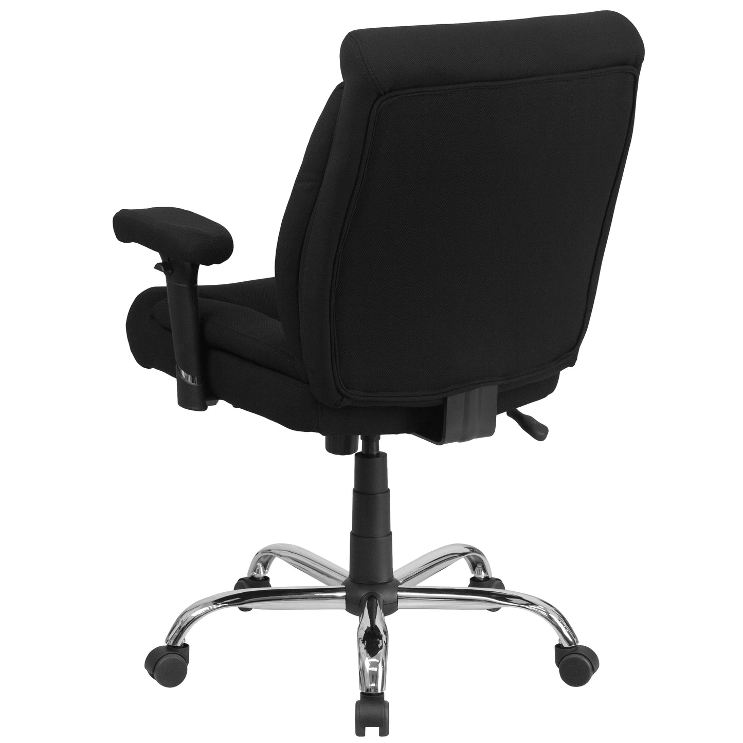 HERCULES Series Big & Tall 400 lb. Rated Black Fabric Deep Tufted Swivel Ergonomic Task Office Chair with Adjustable Arms Black Fabric