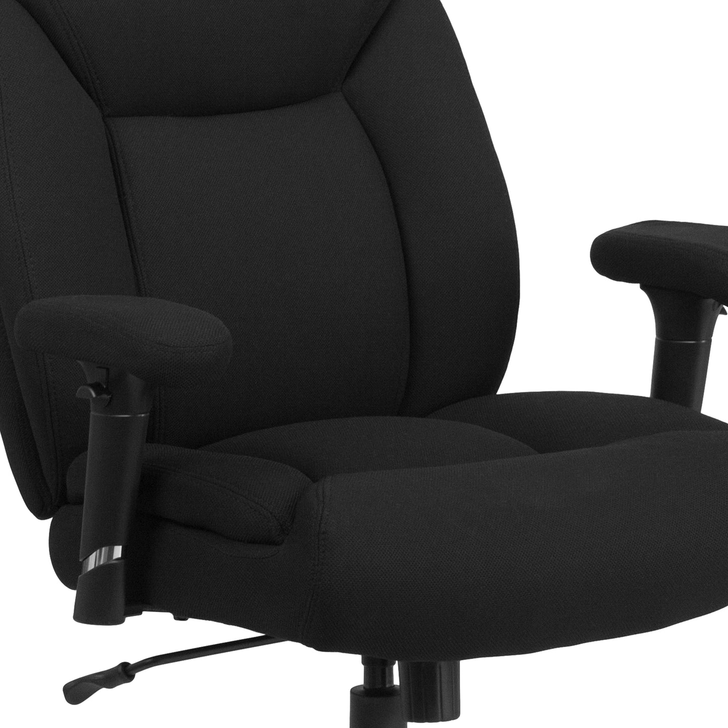 HERCULES Series Big & Tall 400 lb. Rated Black Fabric Deep Tufted Swivel Ergonomic Task Office Chair with Adjustable Arms Black Fabric