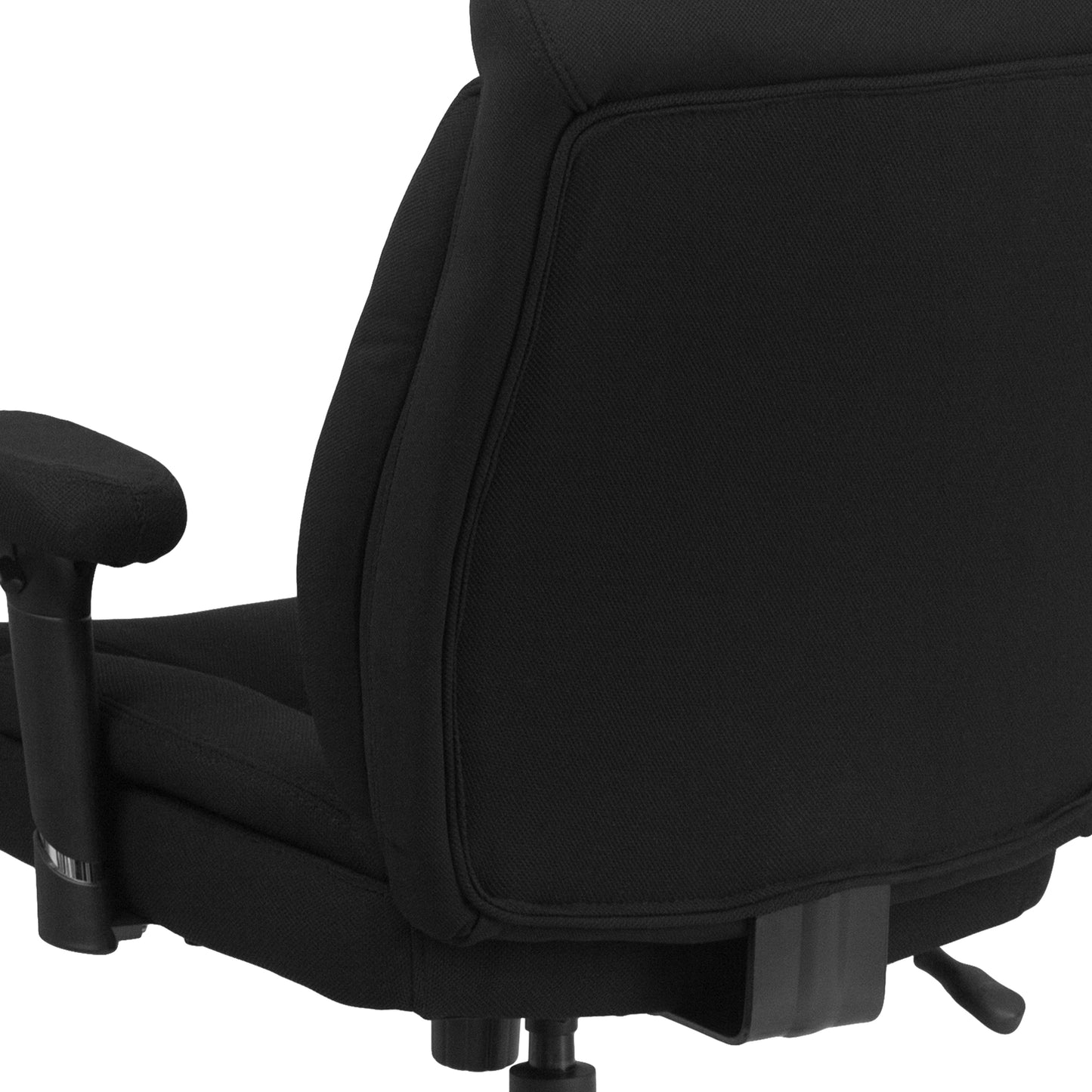 HERCULES Series Big & Tall 400 lb. Rated Black Fabric Deep Tufted Swivel Ergonomic Task Office Chair with Adjustable Arms Black Fabric