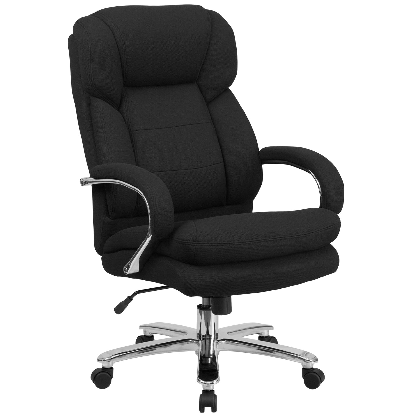 HERCULES Series 24/7 Intensive Use Big & Tall 500 lb. Rated Black Fabric Executive Ergonomic Office Chair with Loop Arms Black Fabric