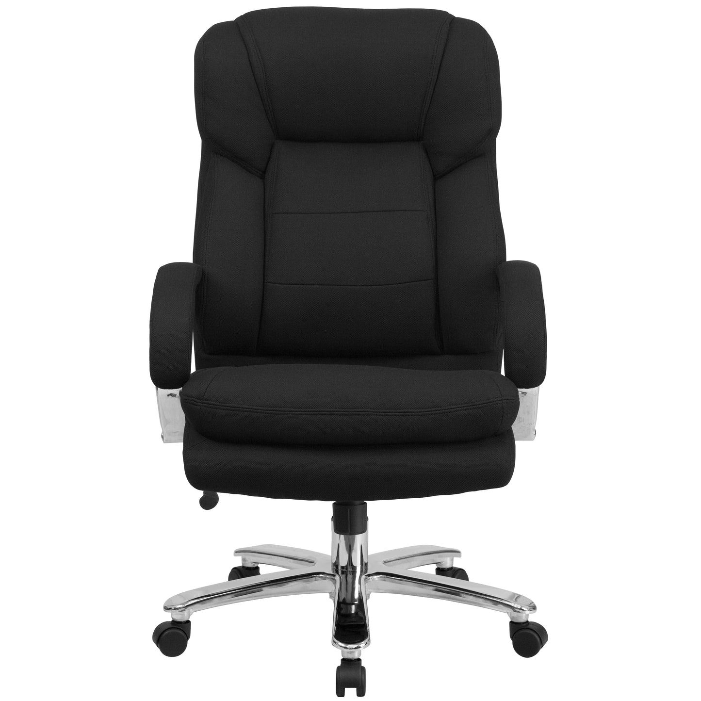 HERCULES Series 24/7 Intensive Use Big & Tall 500 lb. Rated Black Fabric Executive Ergonomic Office Chair with Loop Arms Black Fabric