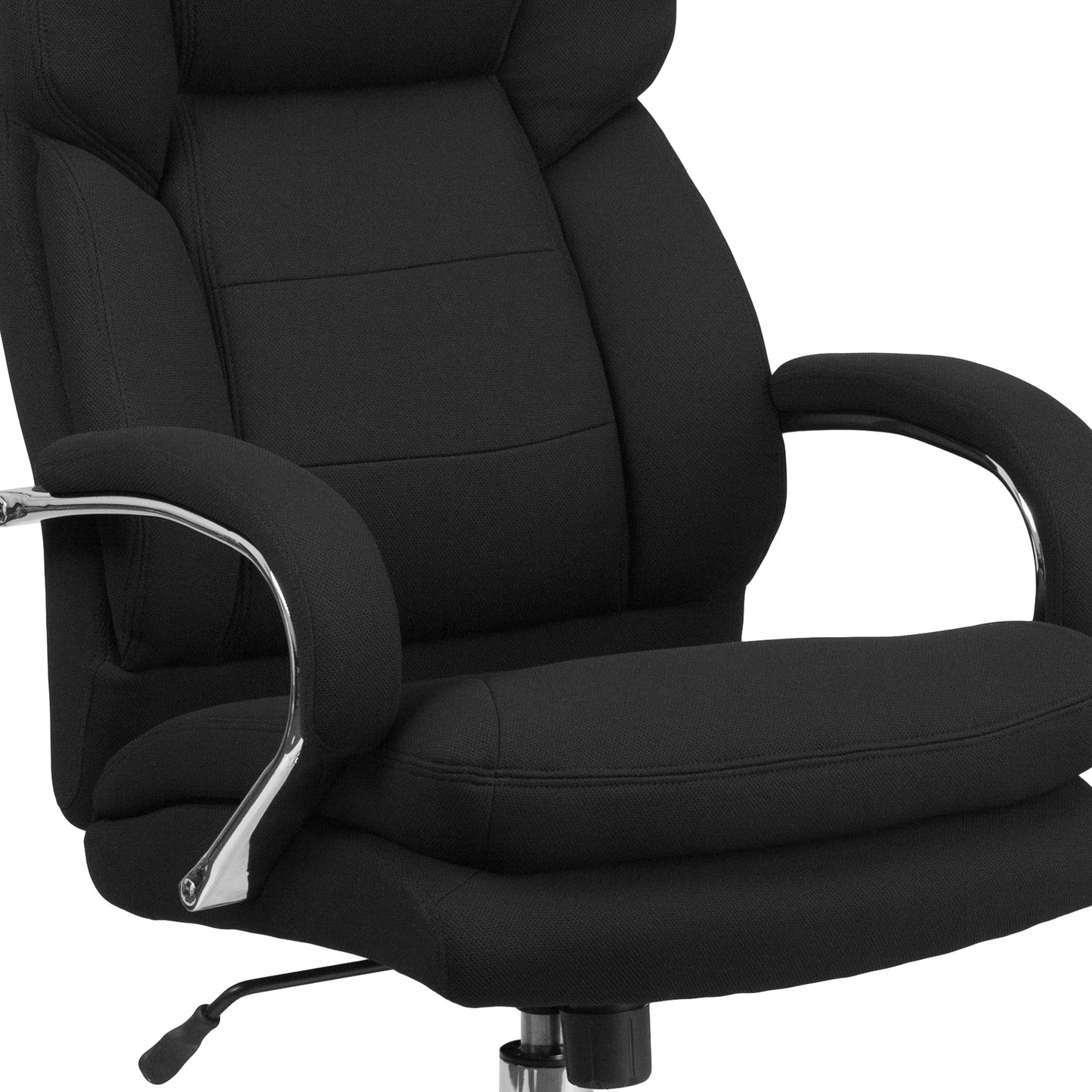 HERCULES Series 24/7 Intensive Use Big & Tall 500 lb. Rated Black Fabric Executive Ergonomic Office Chair with Loop Arms Black Fabric