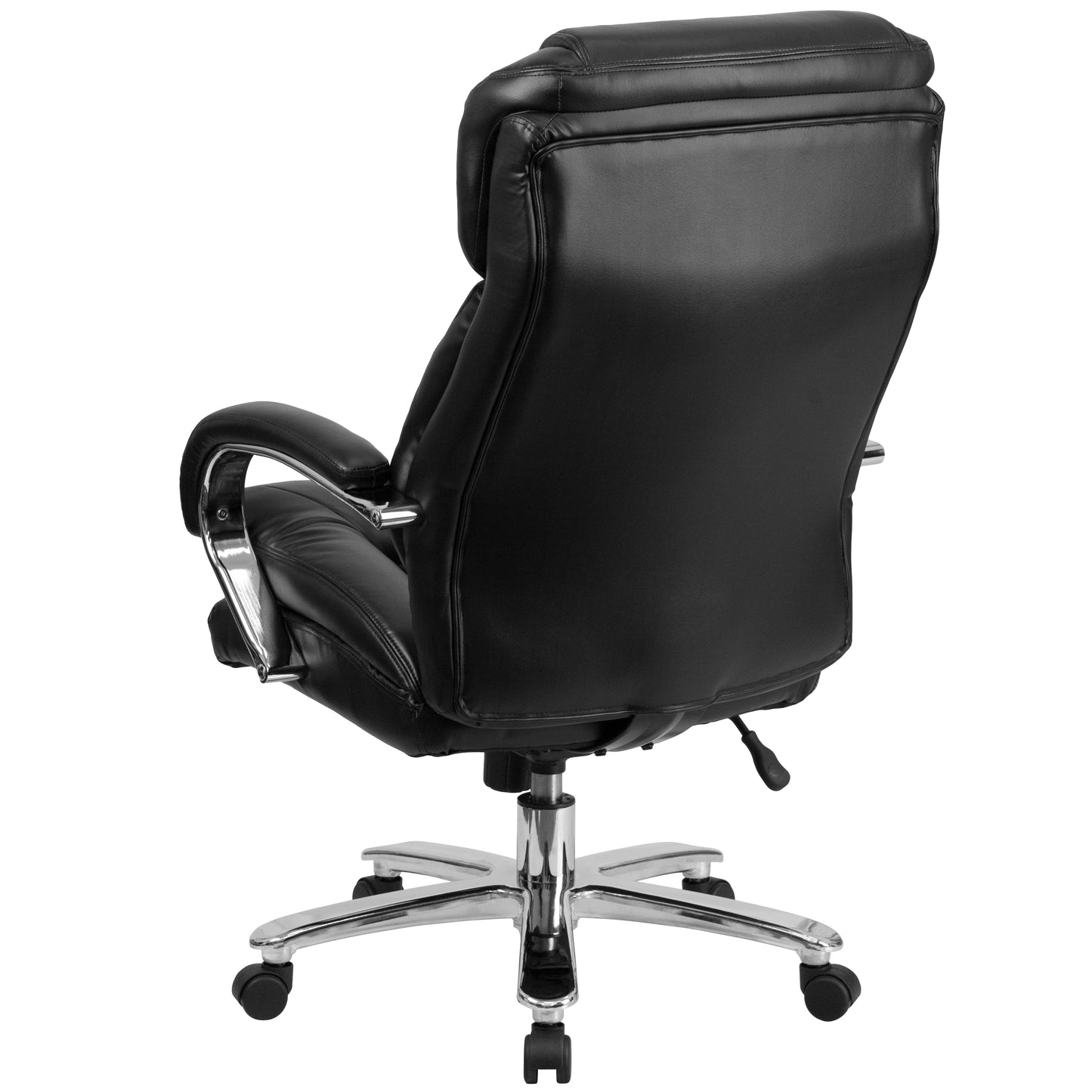 Big & Tall Office Chair | Black LeatherSoft Swivel Executive Desk Chair with Wheels Black LeatherSoft