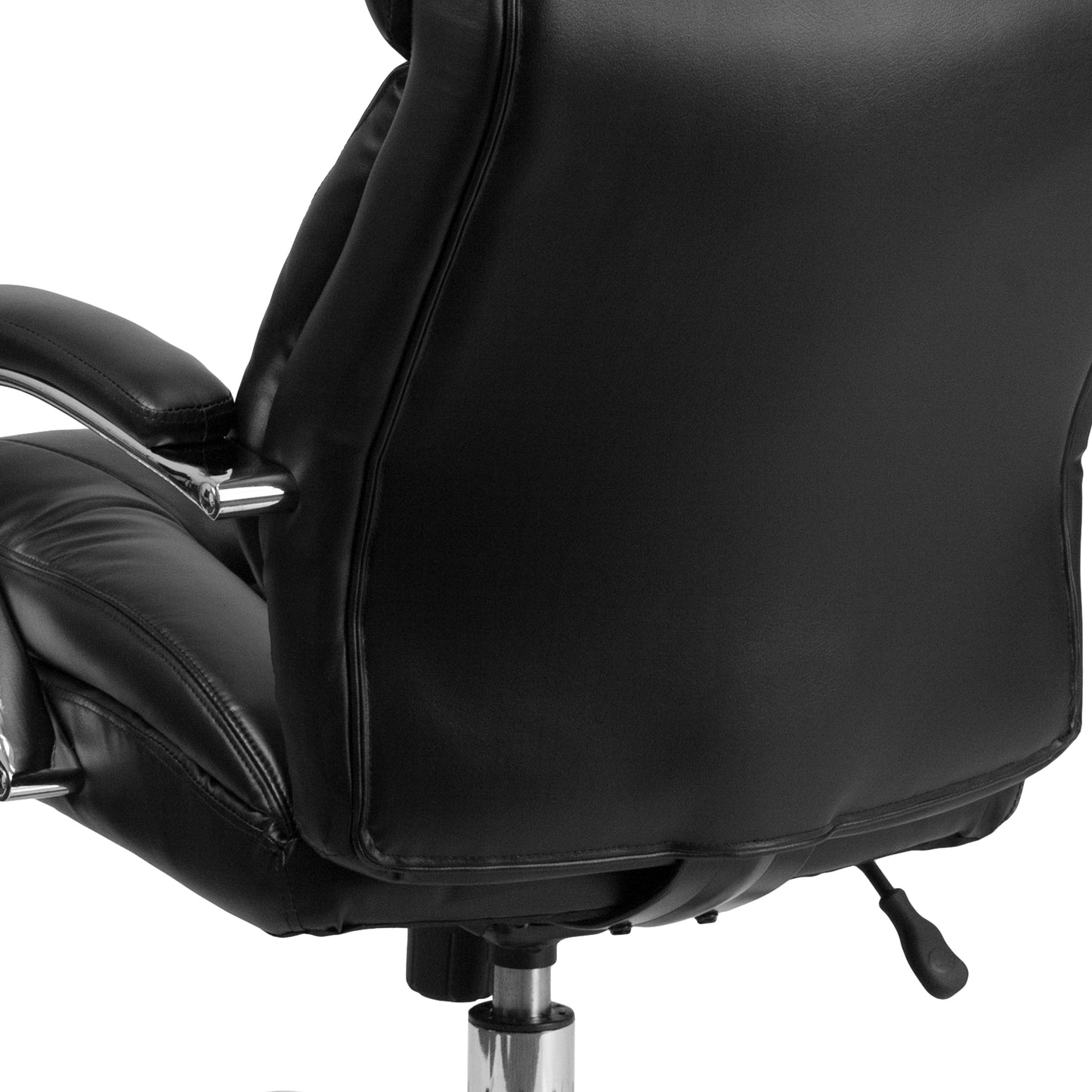 Big & Tall Office Chair | Black LeatherSoft Swivel Executive Desk Chair with Wheels Black LeatherSoft
