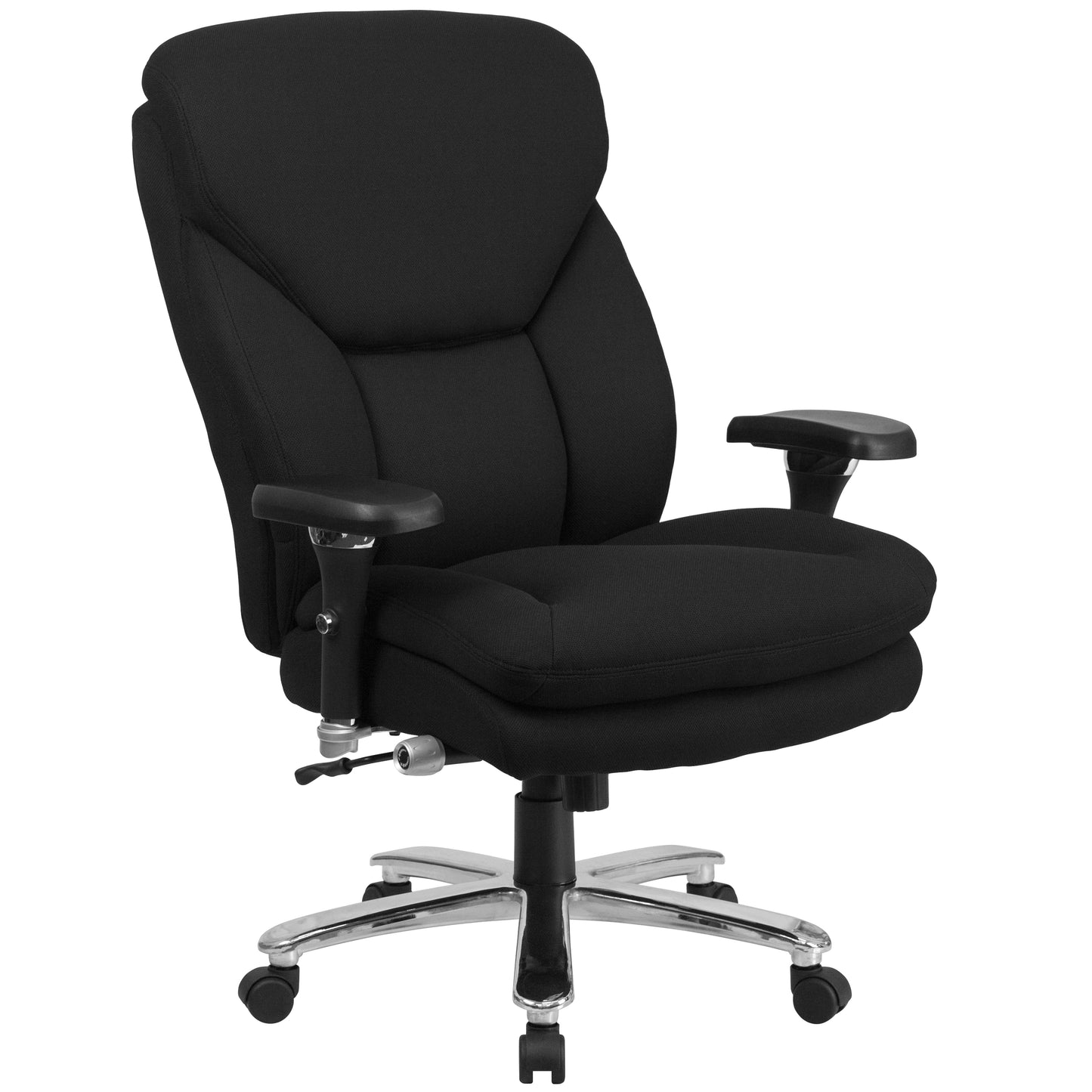 HERCULES Series 24/7 Intensive Use Big & Tall 400 lb. Rated Black Fabric Executive Ergonomic Office Chair with Lumbar Knob Black Fabric