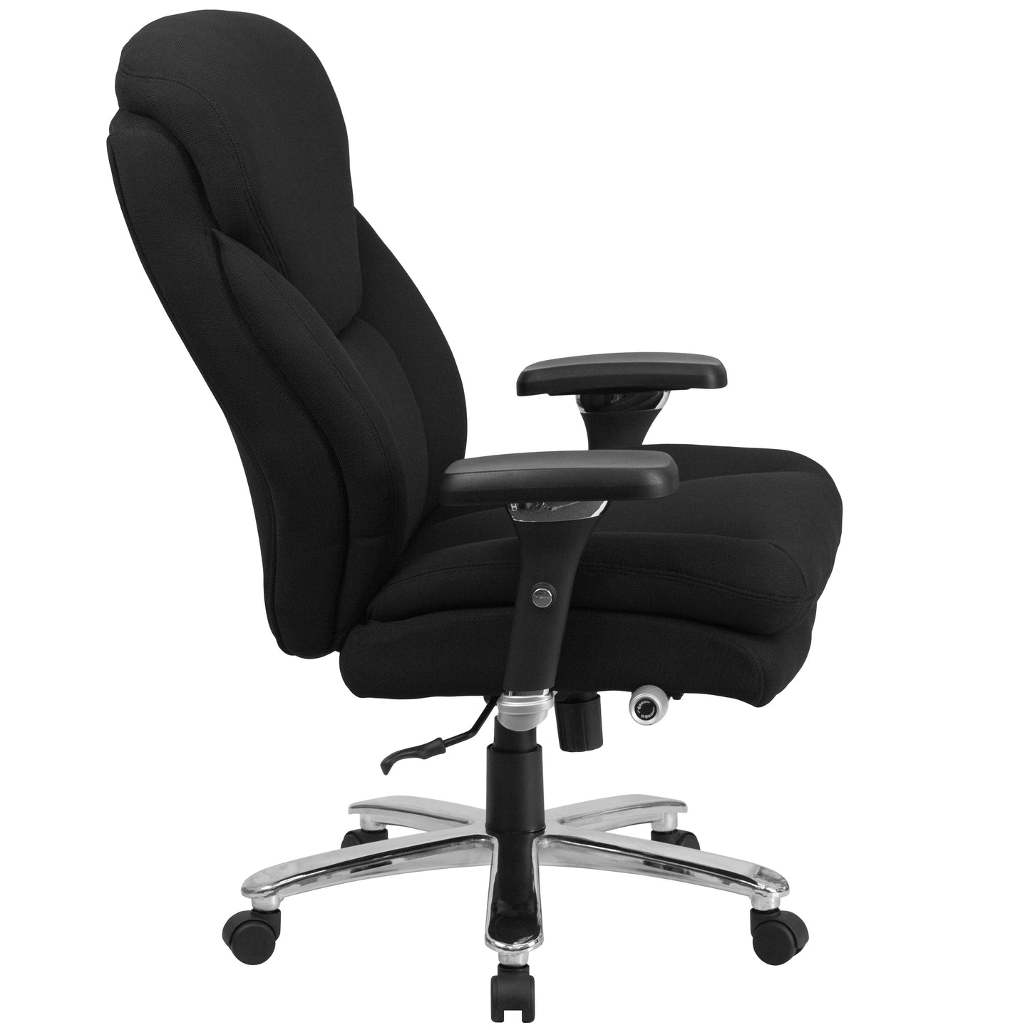 HERCULES Series 24/7 Intensive Use Big & Tall 400 lb. Rated Black Fabric Executive Ergonomic Office Chair with Lumbar Knob Black Fabric