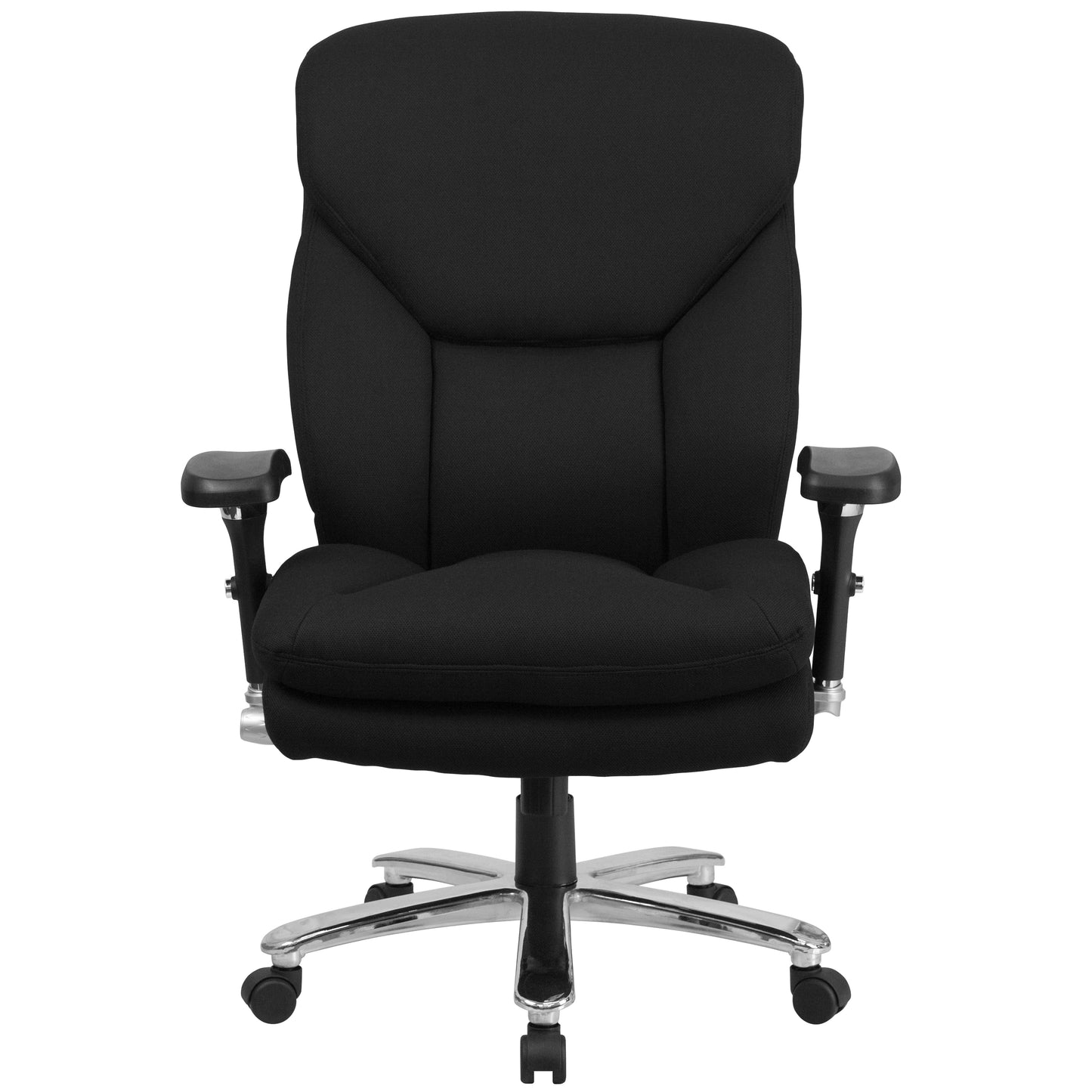 HERCULES Series 24/7 Intensive Use Big & Tall 400 lb. Rated Black Fabric Executive Ergonomic Office Chair with Lumbar Knob Black Fabric