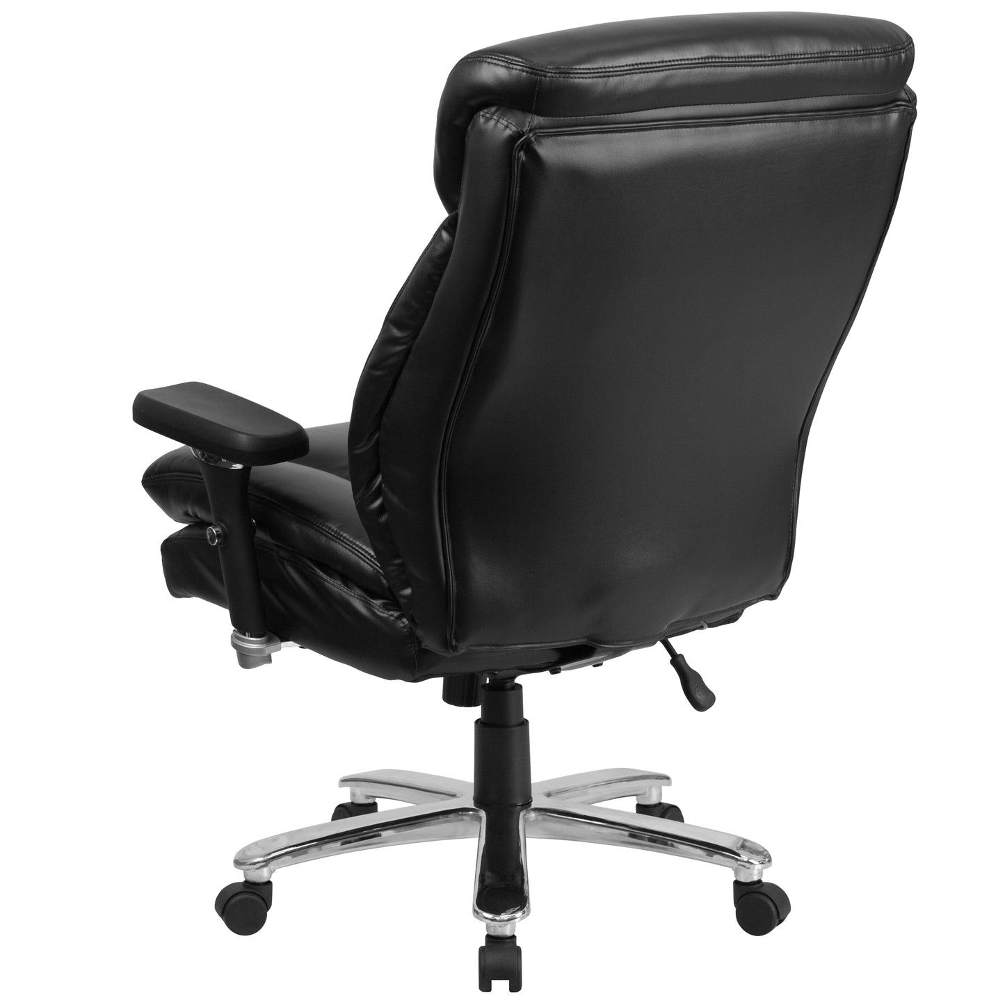 HERCULES Series 24/7 Intensive Use Big & Tall 400 lb. Rated Black LeatherSoft Ergonomic Office Chair with Lumbar Knob Black LeatherSoft GO-2085-LEA-GG