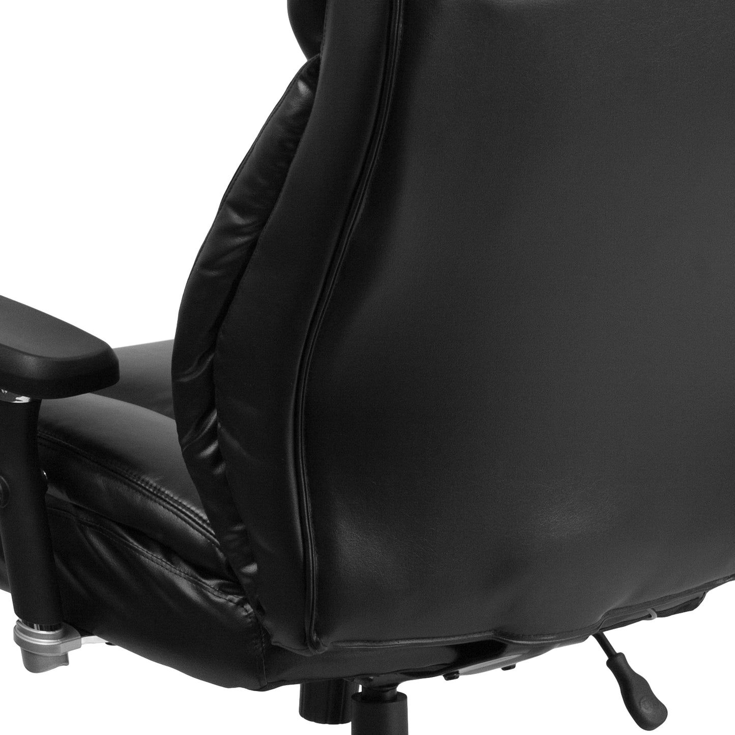 HERCULES Series 24/7 Intensive Use Big & Tall 400 lb. Rated Black LeatherSoft Ergonomic Office Chair with Lumbar Knob Black LeatherSoft GO-2085-LEA-GG