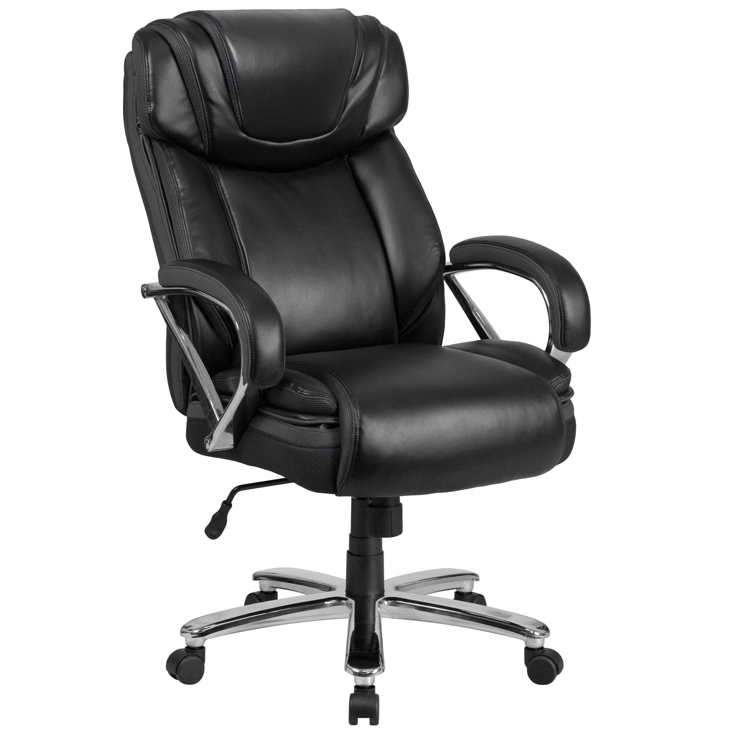 HERCULES Series Big & Tall 500 lb. Rated Black LeatherSoft Executive Swivel Ergonomic Office Chair with Extra Wide Seat Black
