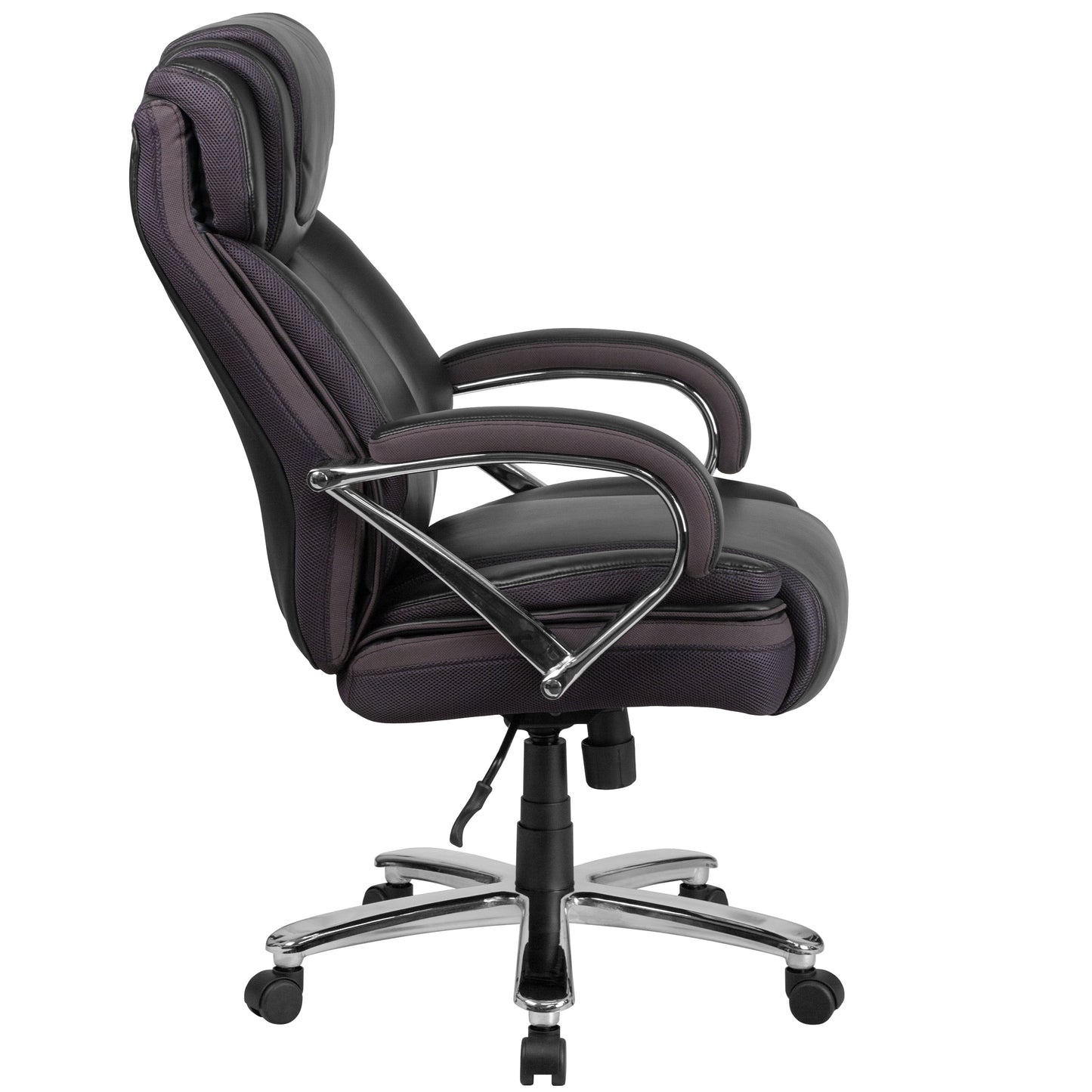 HERCULES Series Big & Tall 500 lb. Rated Black LeatherSoft Executive Swivel Ergonomic Office Chair with Extra Wide Seat Black