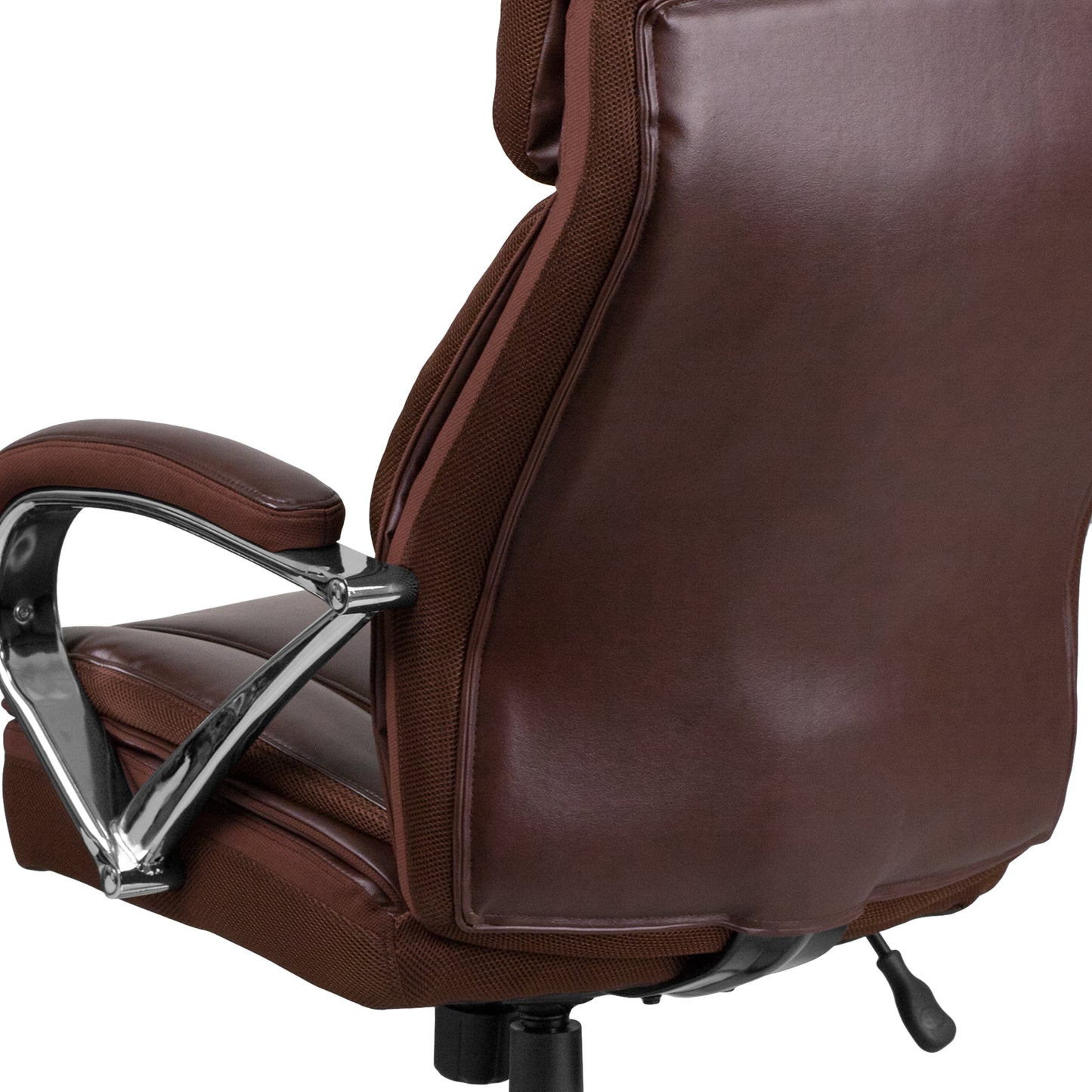 HERCULES Series Big & Tall 500 lb. Rated Brown LeatherSoft Executive Swivel Ergonomic Office Chair with Extra Wide Seat Brown