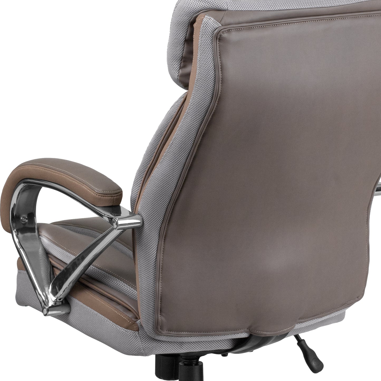 HERCULES Series Big & Tall 500 lb. Rated Taupe LeatherSoft Executive Swivel Ergonomic Office Chair with Extra Wide Seat Taupe