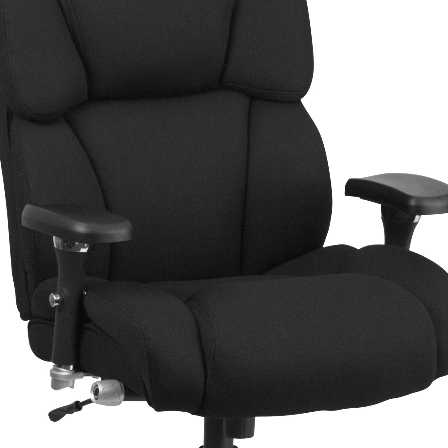HERCULES Series 24/7 Intensive Use Big & Tall 400 lb. Rated Black Fabric Executive Ergonomic Office Chair with Lumbar Knob Black Fabric