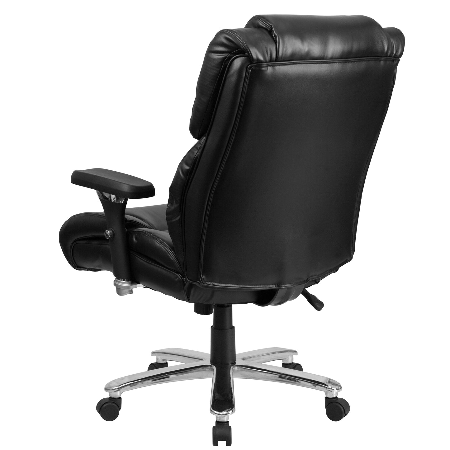 HERCULES Series 24/7 Intensive Use Big & Tall 400 lb. Rated Black LeatherSoft Executive Lumbar Ergonomic Office Chair Black LeatherSoft