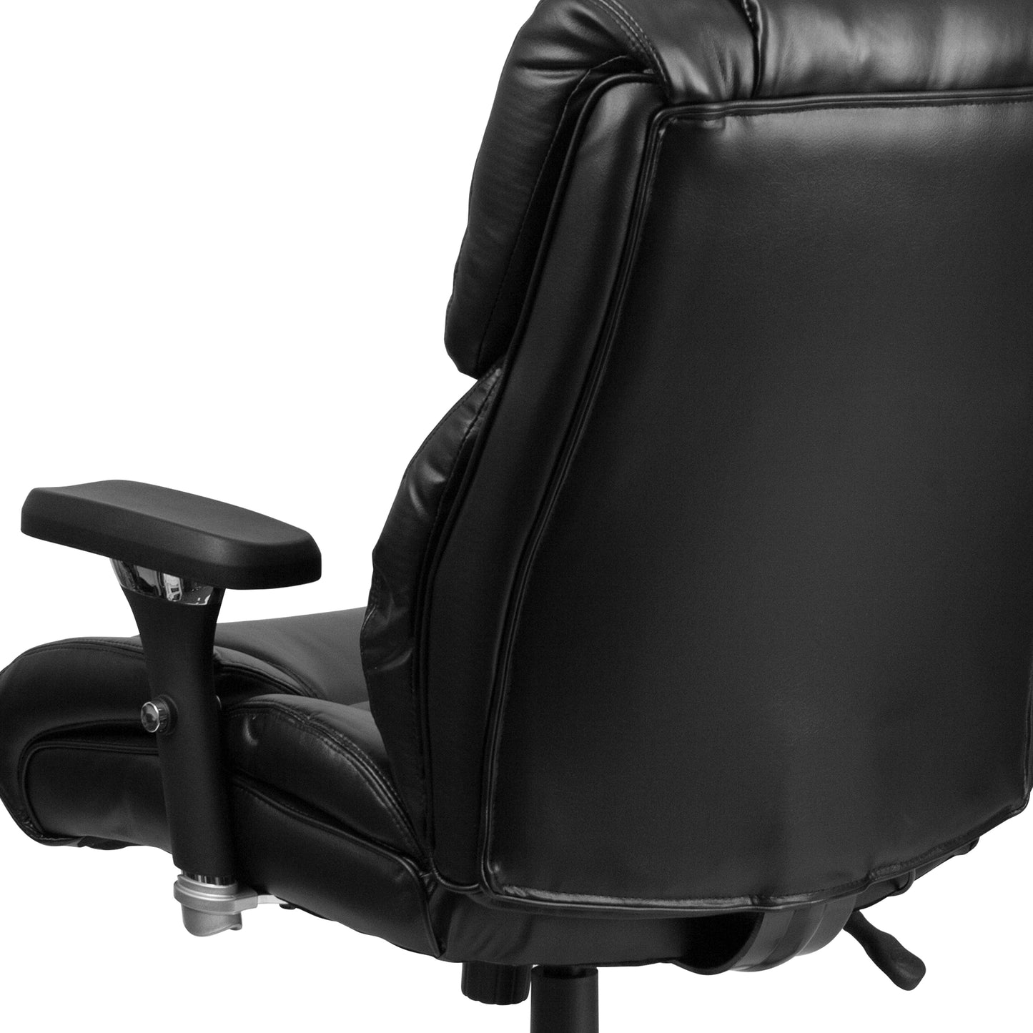 HERCULES Series 24/7 Intensive Use Big & Tall 400 lb. Rated Black LeatherSoft Executive Lumbar Ergonomic Office Chair Black LeatherSoft