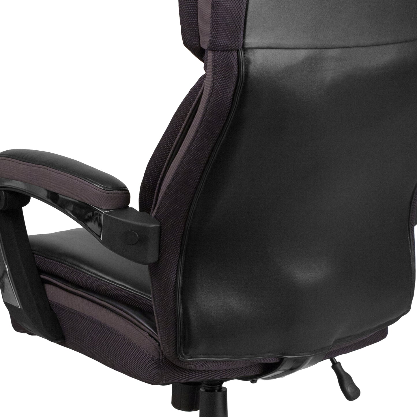 HERCULES Series Big & Tall 500 lb. Rated Black LeatherSoft Executive Swivel Ergonomic Office Chair with Adjustable Headrest Black
