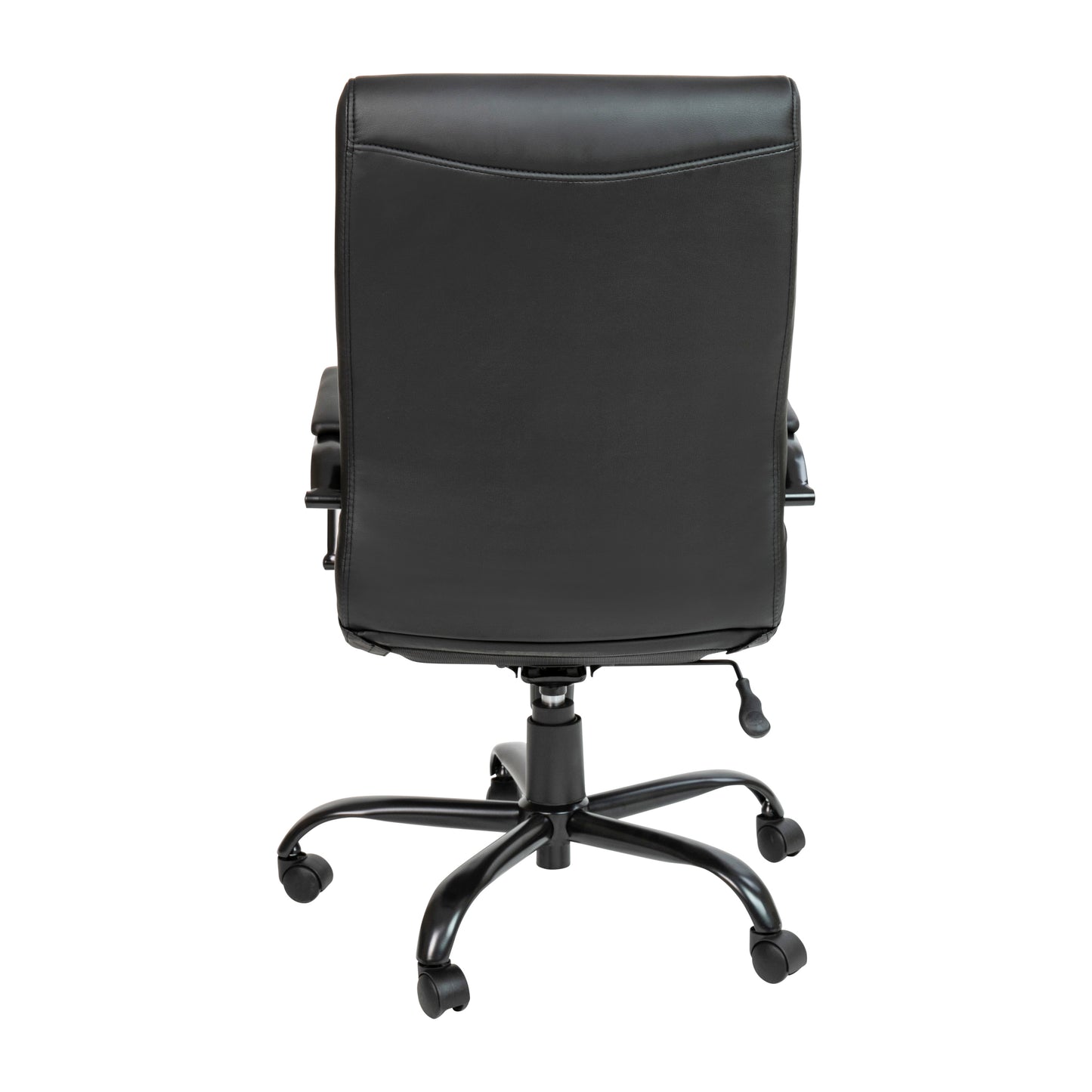 Whitney High Back Black LeatherSoft Executive Swivel Office Chair with Black Frame and Arms Black LeatherSoft/Black Frame