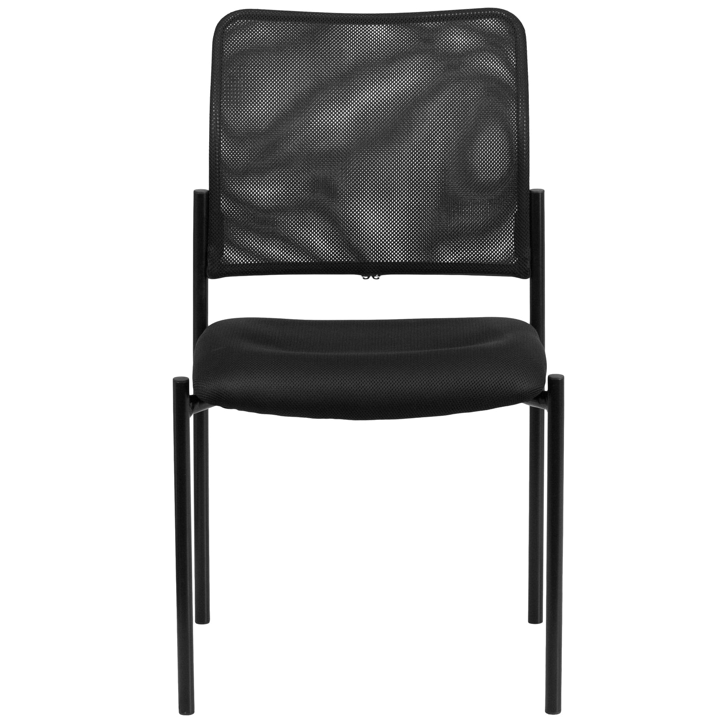 Jana Comfort Black Mesh Stackable Steel Side Chair Black