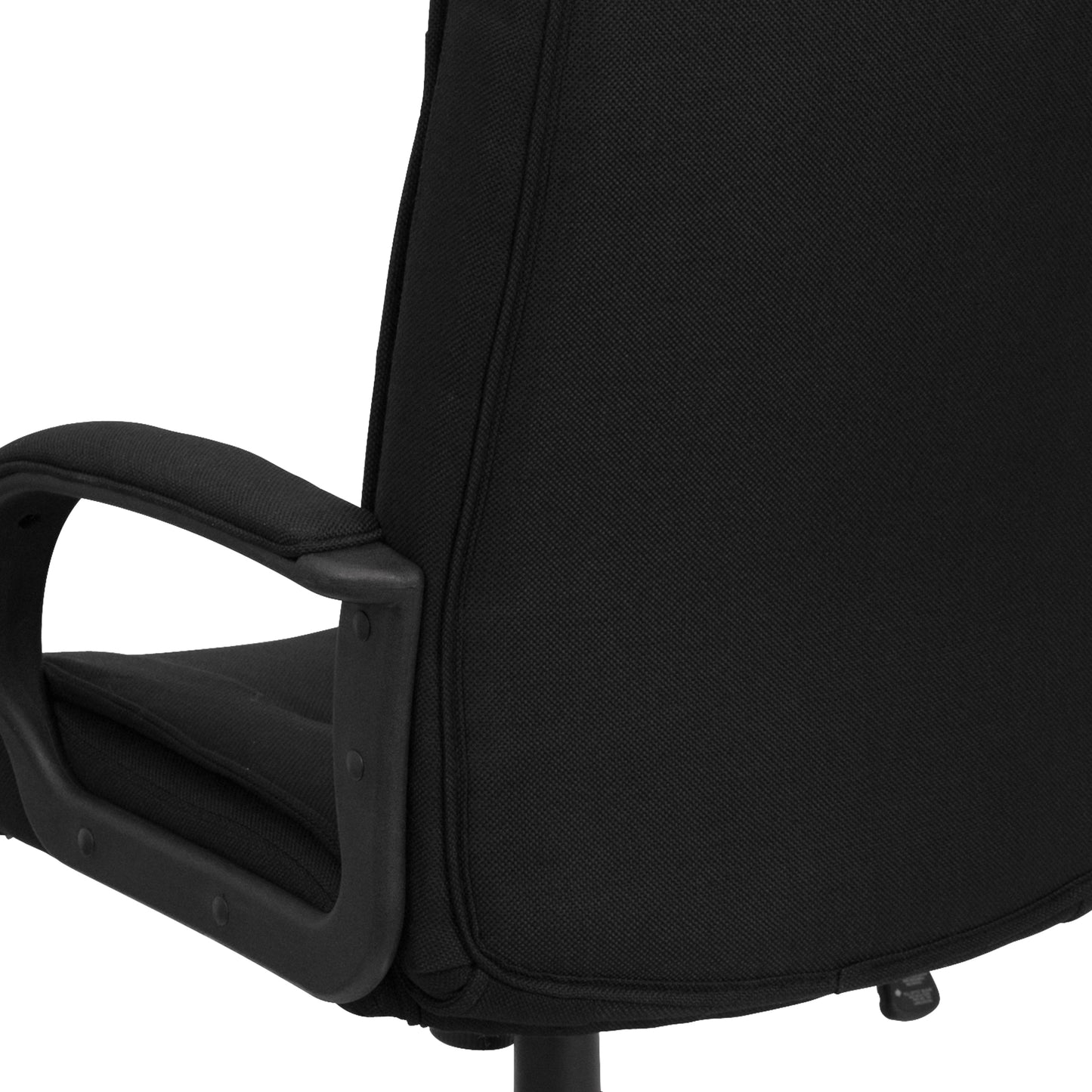 Jessica High Back Black Fabric Executive Swivel Office Chair with Arms Black Fabric