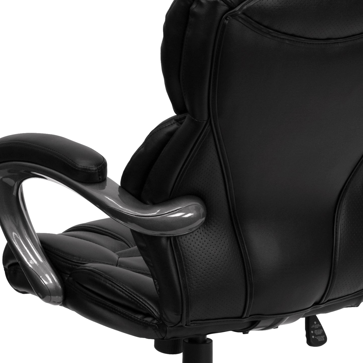 Stella High Back Black LeatherSoft Executive Swivel Ergonomic Office Chair with Arms Black