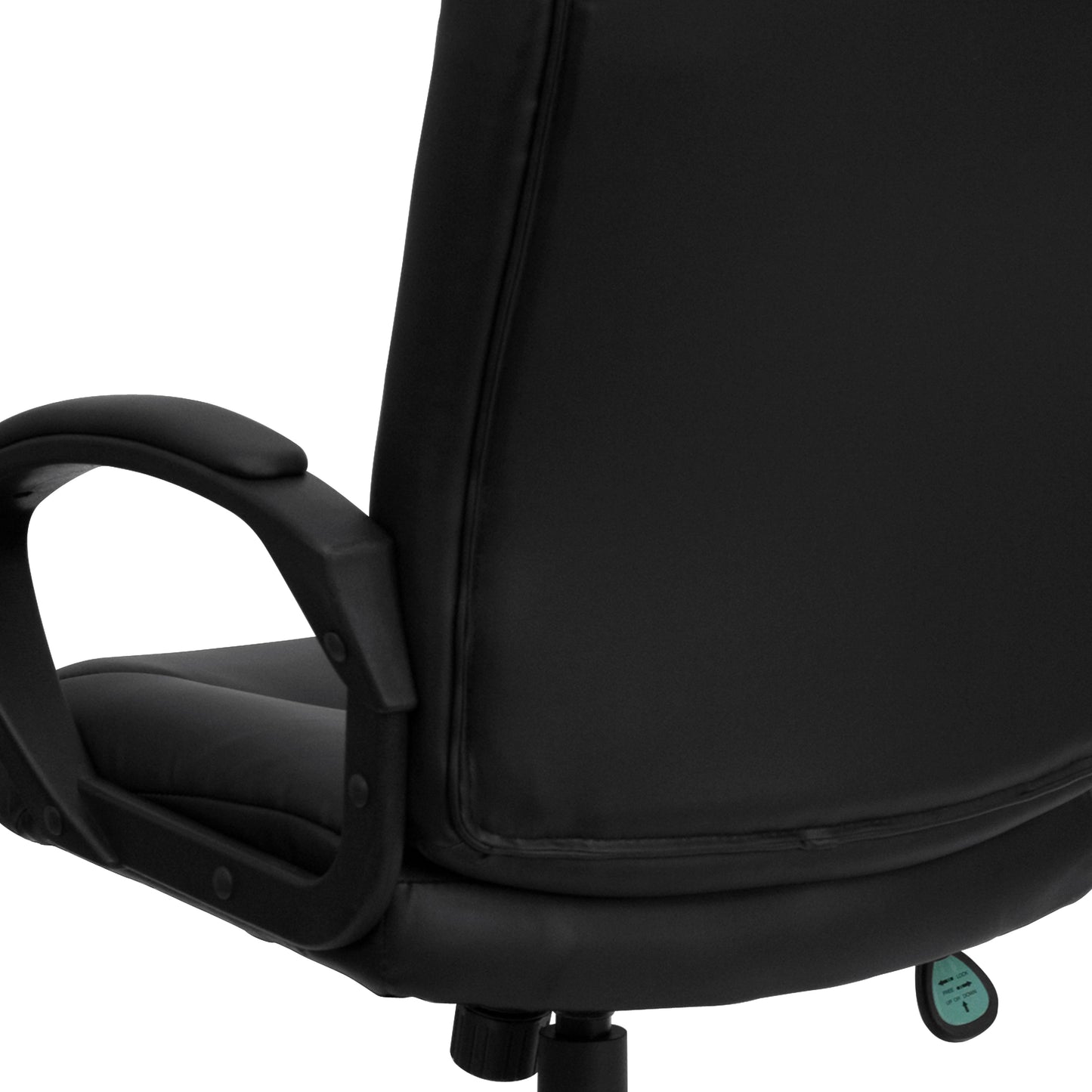 Chelsea Mid-Back Black LeatherSoft Executive Swivel Office Chair with Three Line Horizontal Stitch Back and Arms Black