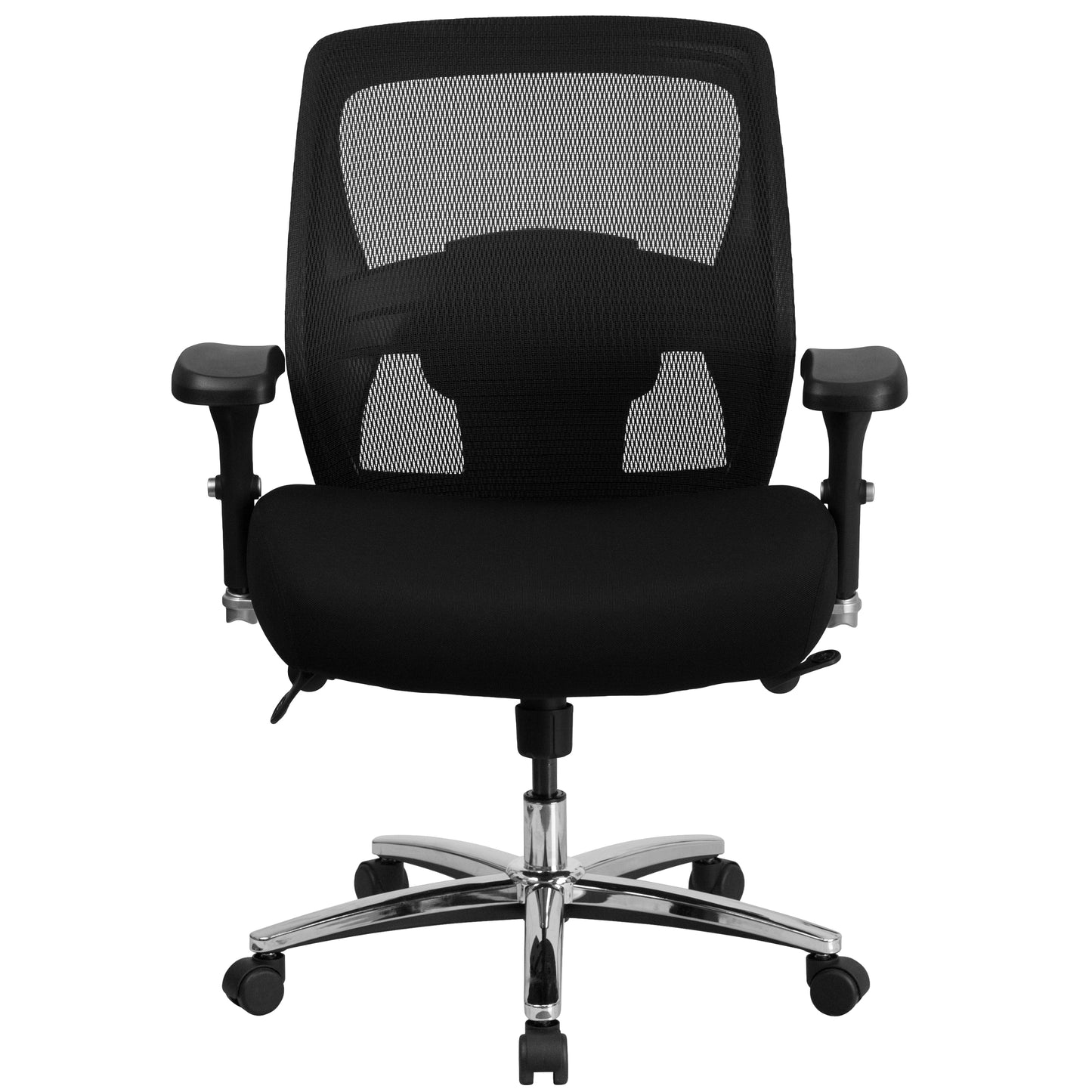 HERCULES Series 24/7 Intensive Use Big & Tall 500 lb. Rated Black Mesh Executive Ergonomic Office Chair with Ratchet Back Black
