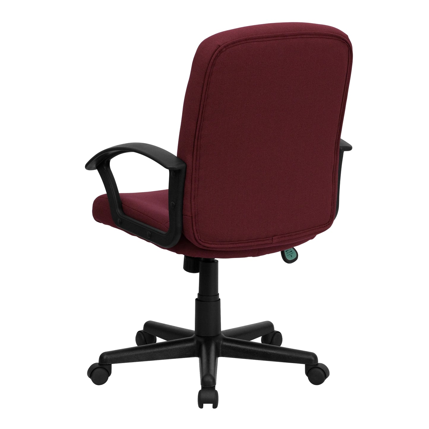 Garver Mid-Back Burgundy Fabric Executive Swivel Office Chair with Nylon Arms Burgundy