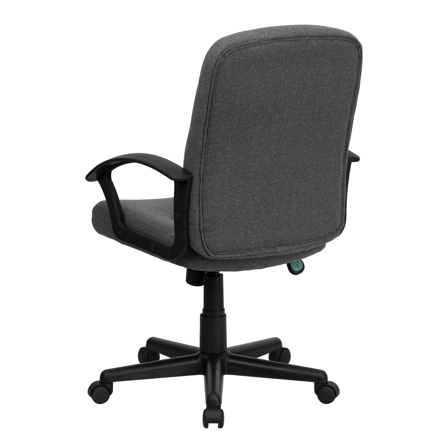 Garver Mid-Back Gray Fabric Executive Swivel Office Chair with Nylon Arms Gray